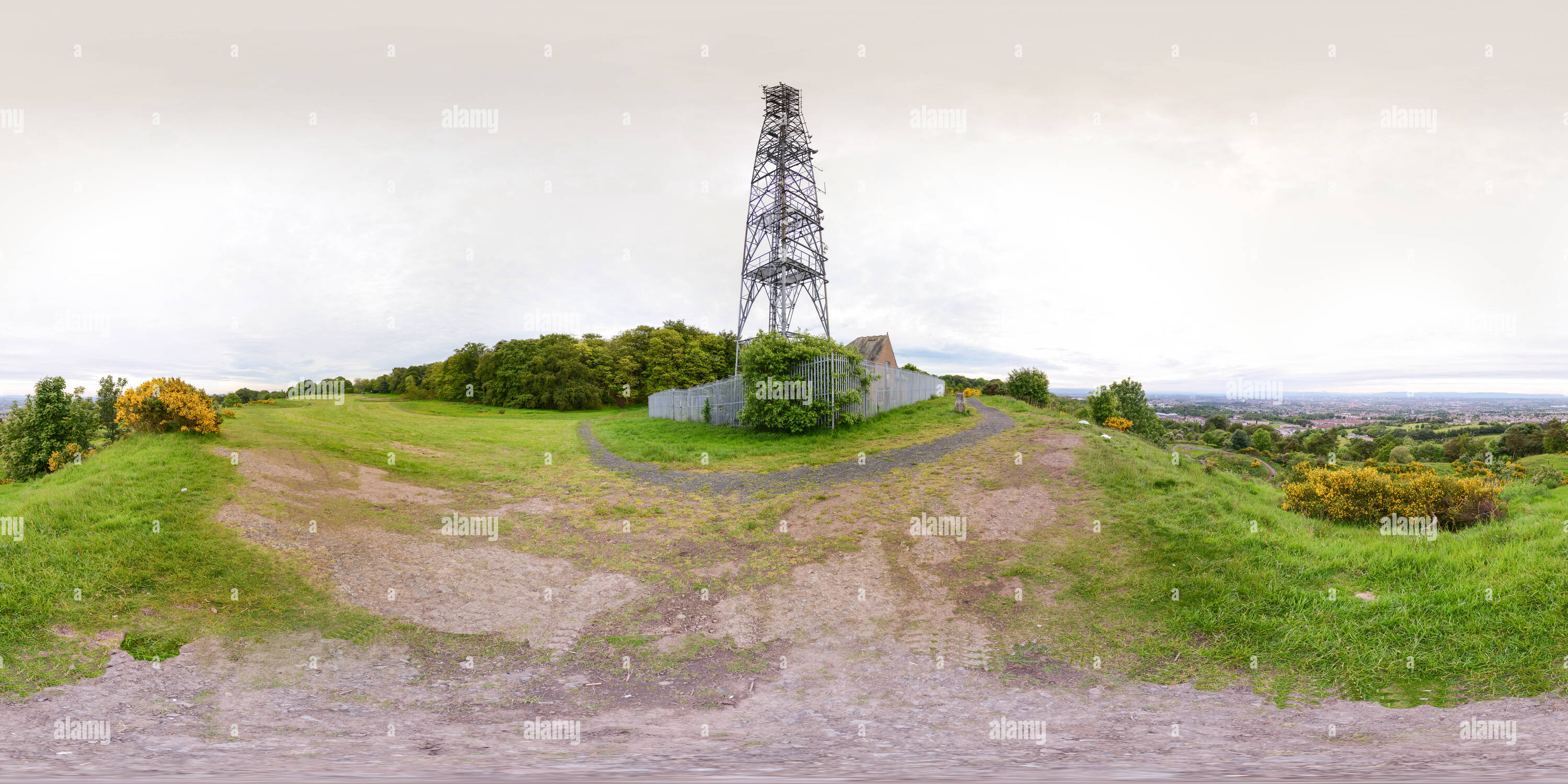 360 Grad Panorama Ansicht von Cathkin Braes Country Park