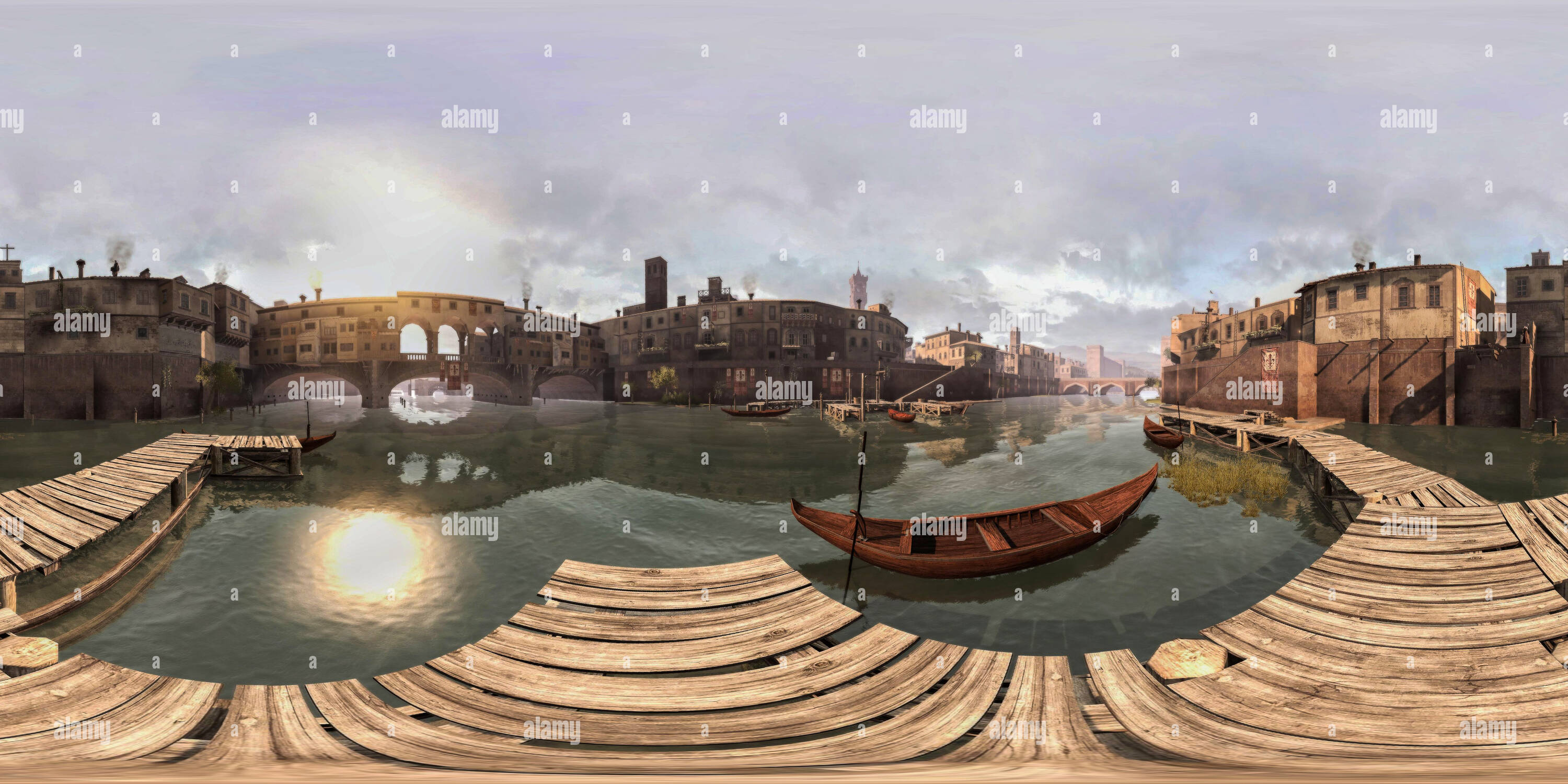 360 Grad Panorama Ansicht von Assassins Creed 5