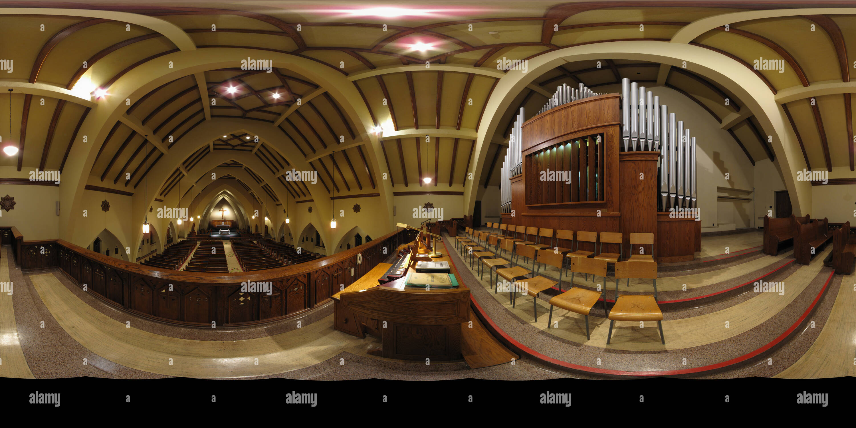 360 Grad Panorama Ansicht von Jubé de l'église d'Aquin St-Thomas