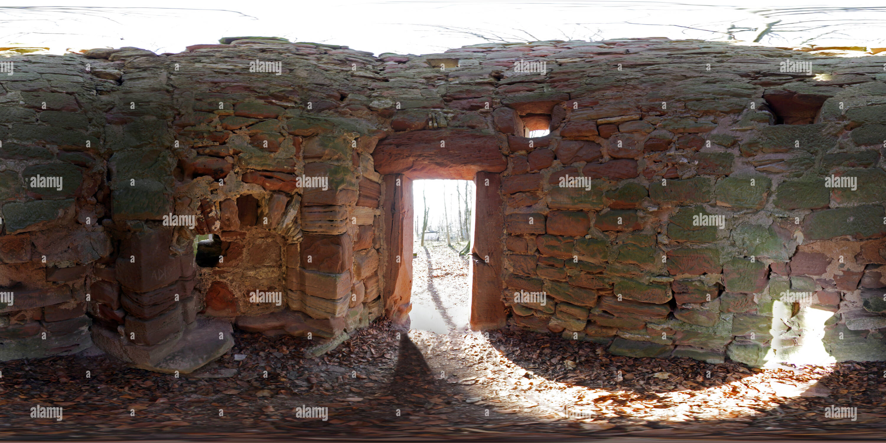 360 °Ansicht auf Marth Eichsfeld Burgruine Rusteberg