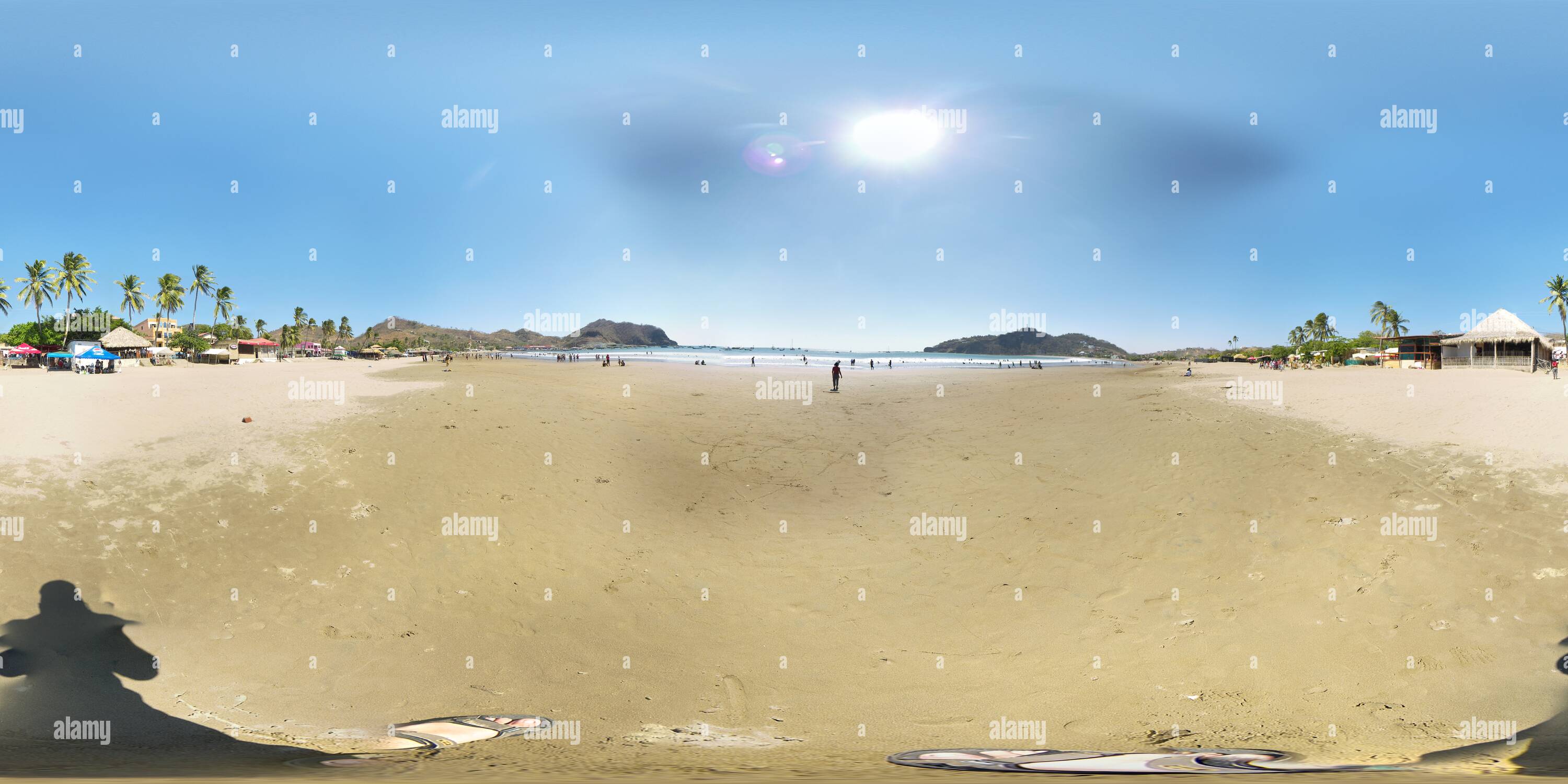 360 Grad Panorama Ansicht von Strand San Juan del Sur, Nicaragua