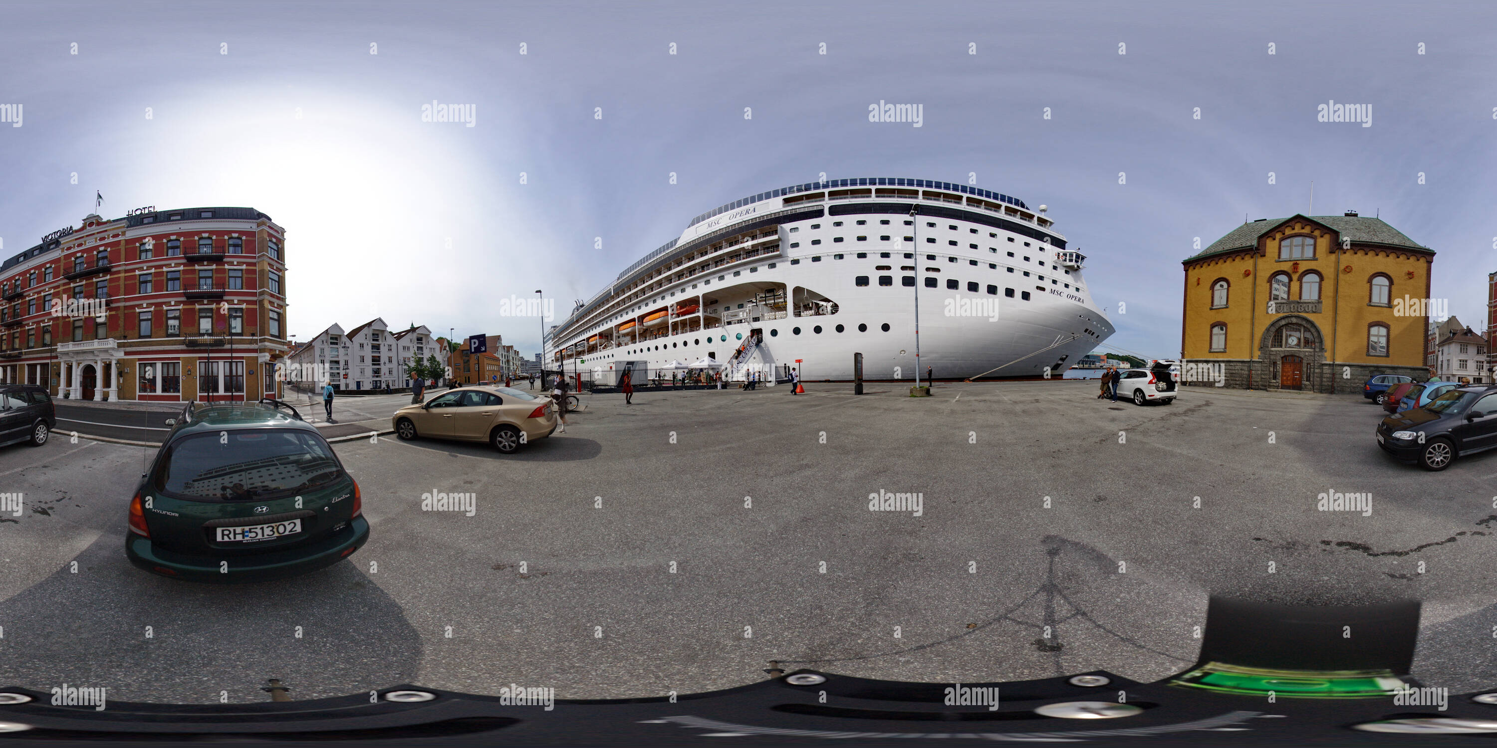 360 Grad Panorama Ansicht von Msc Opera Stavanger Norwegen