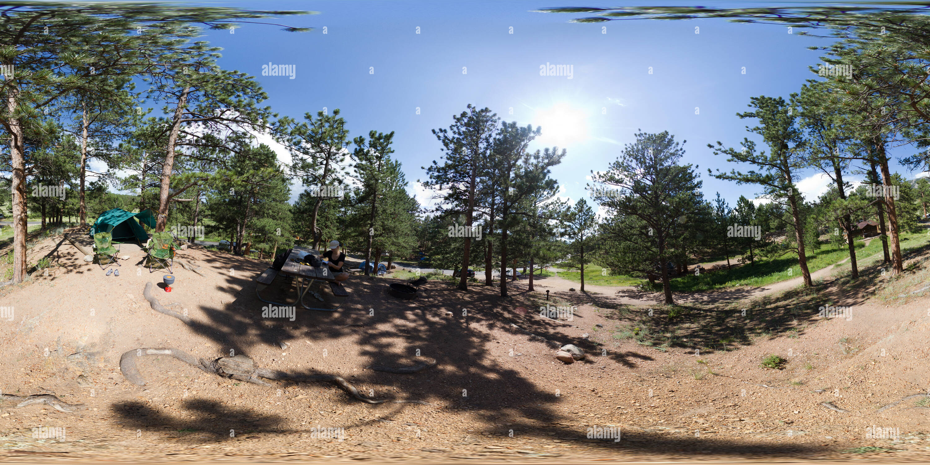 360 °-Ansicht auf Moraine-Park Campground, Loop A-012 - Alamy