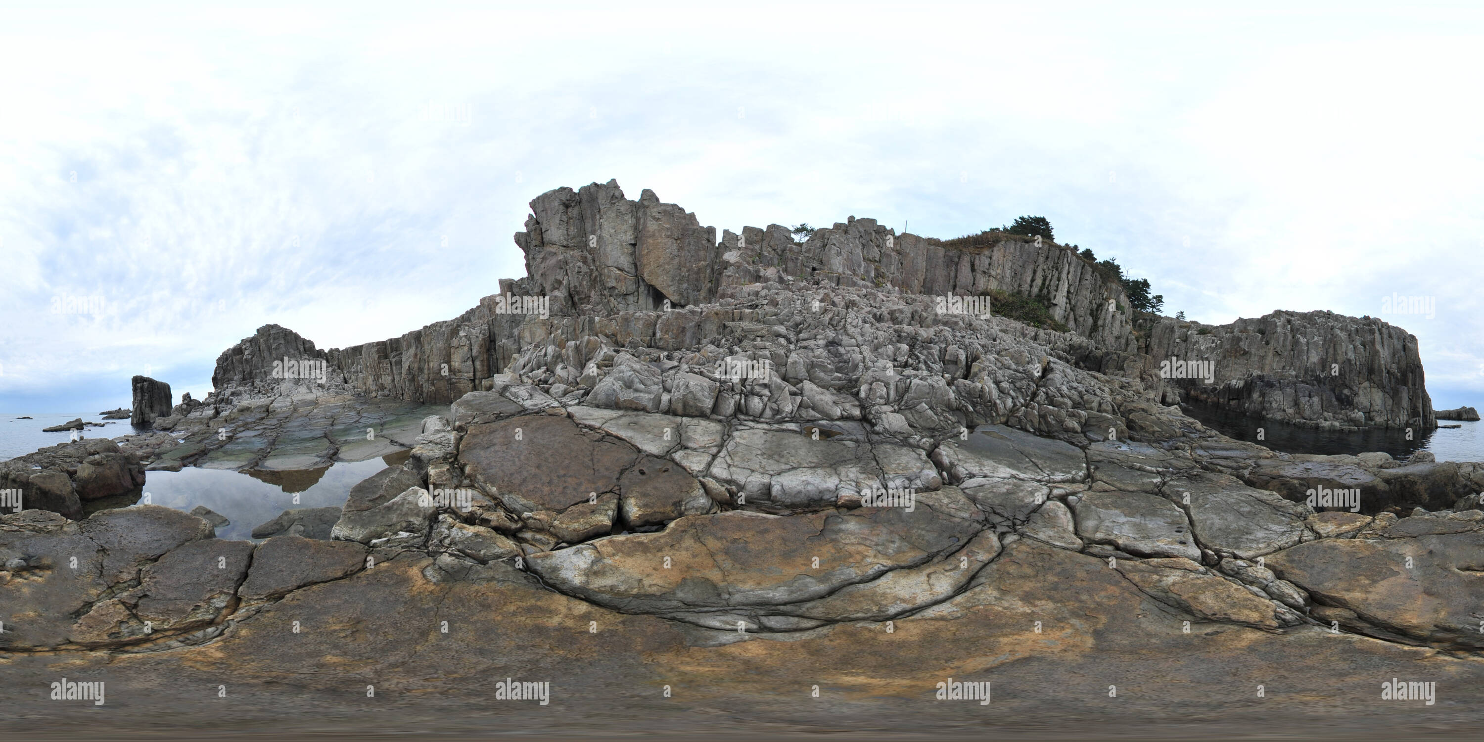 360 Grad Panorama Ansicht von Tojinbo