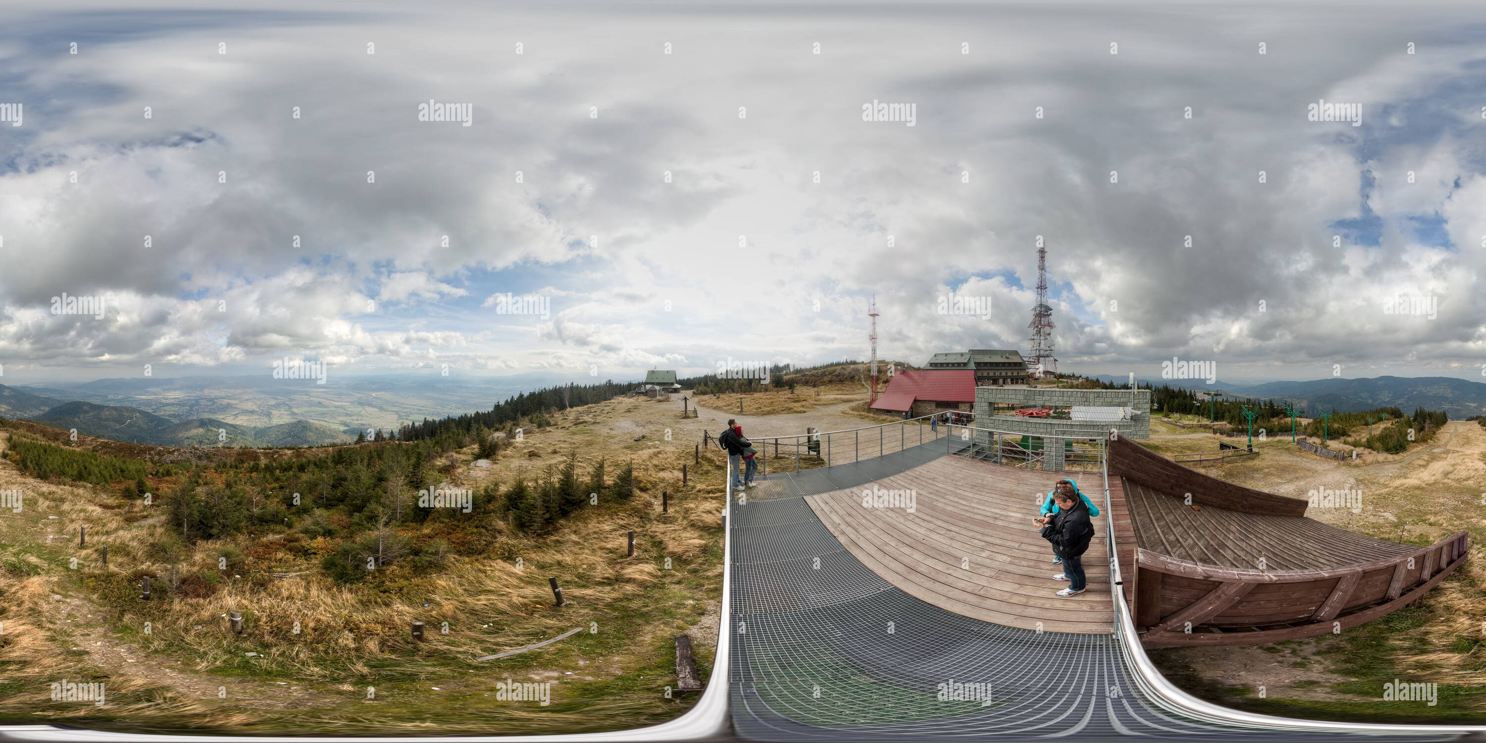 360 Grad Panorama Ansicht von Skrzyczne - 1257 m