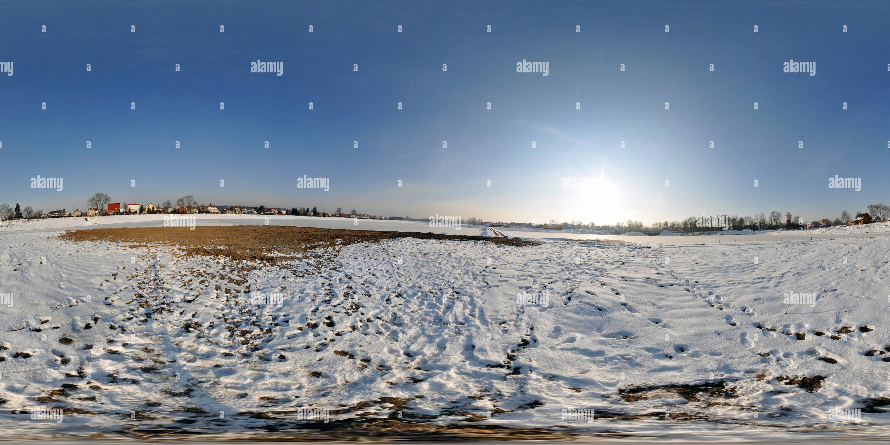 360 °Ansicht auf Zalew w Gołdapi wyspa Alamy
