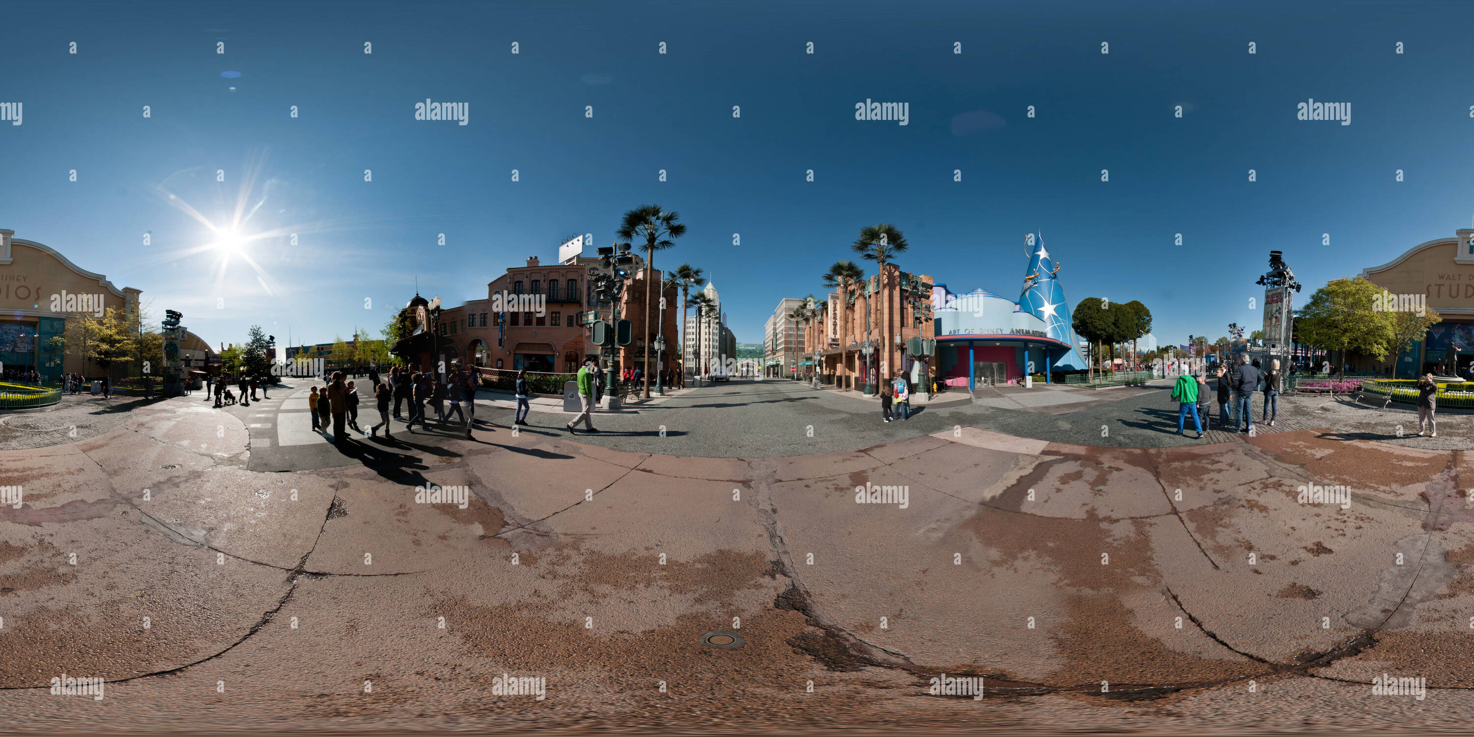 360 Grad Panorama Ansicht von Disneyland/Studios