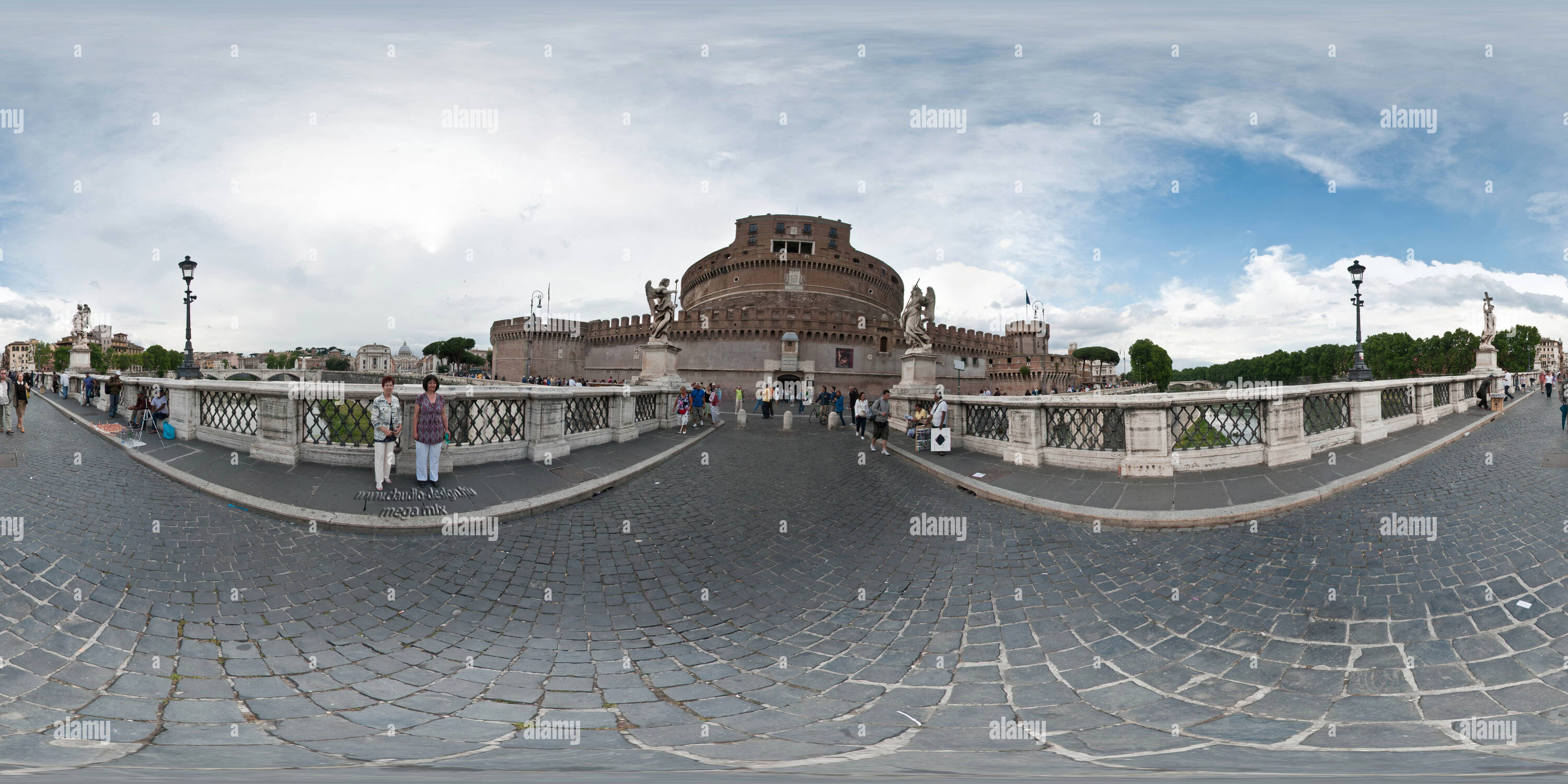 360 Grad Panorama Ansicht von Roma - Engelsburg