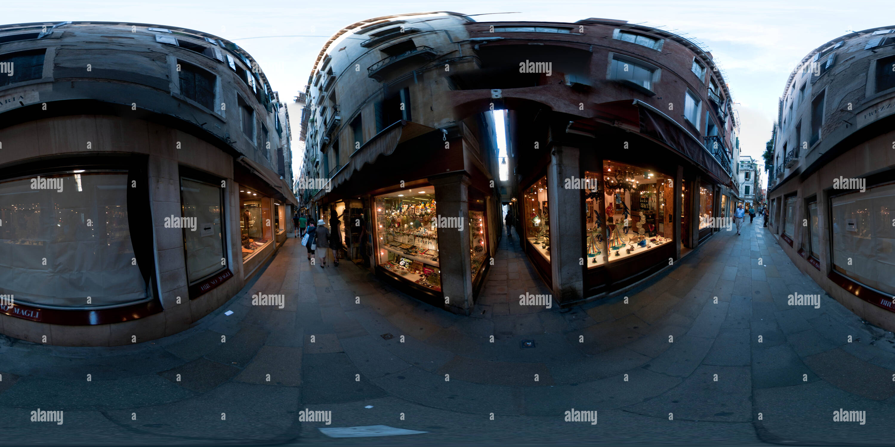 360 Grad Panorama Ansicht von Shoping in Venezia