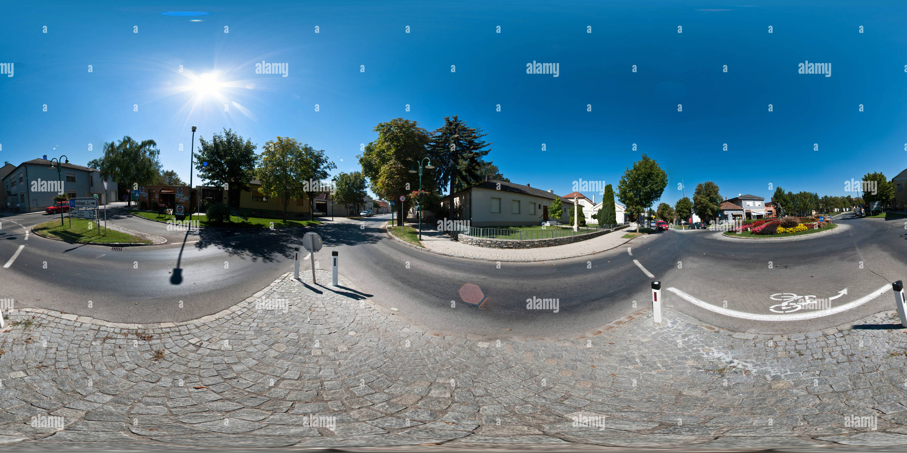 360 Grad Panorama Ansicht von Wallern im Burgenland