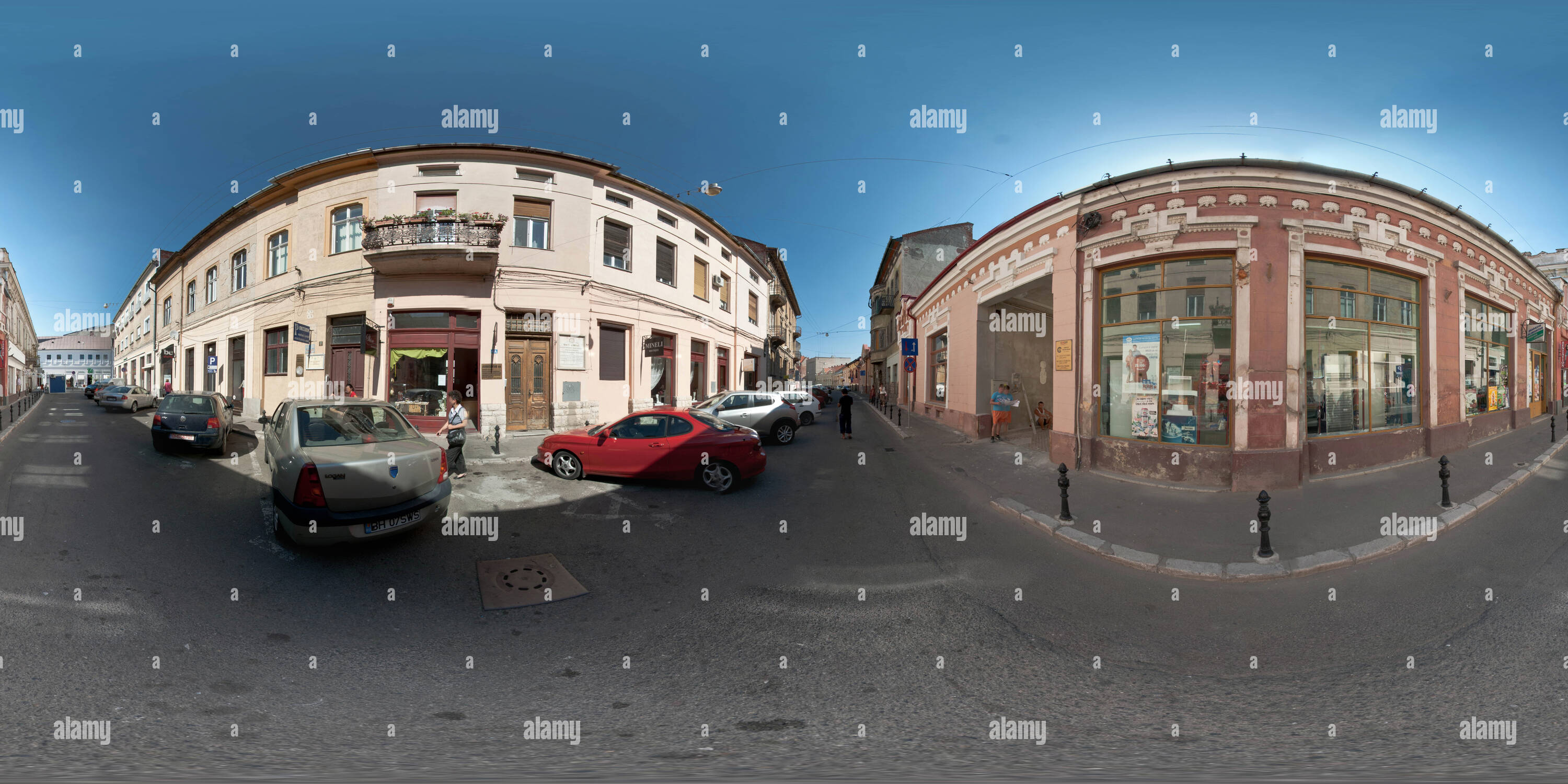 360 Grad Panorama Ansicht von Aurel Lazar Street - Oradea