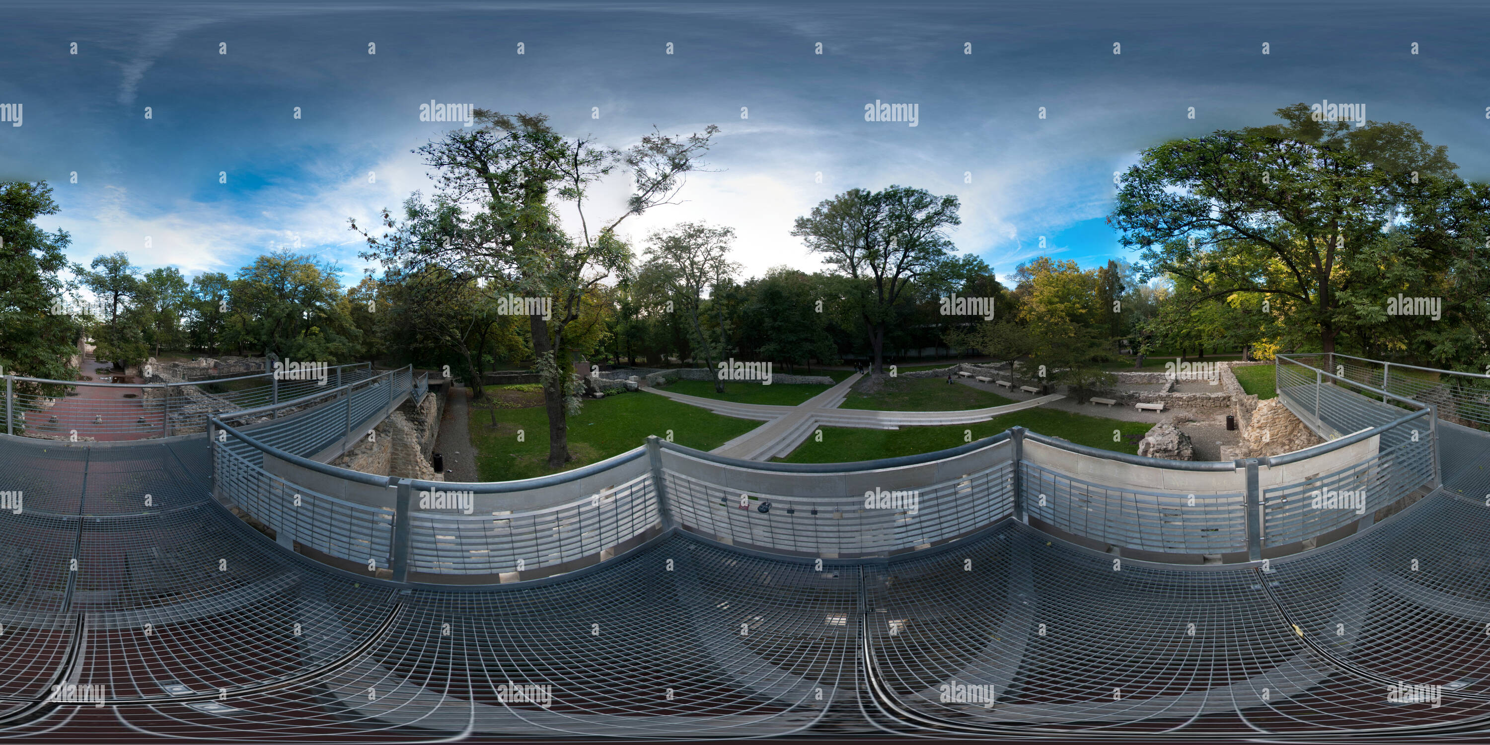 360 Grad Panorama Ansicht von Budapester Margareteninsel