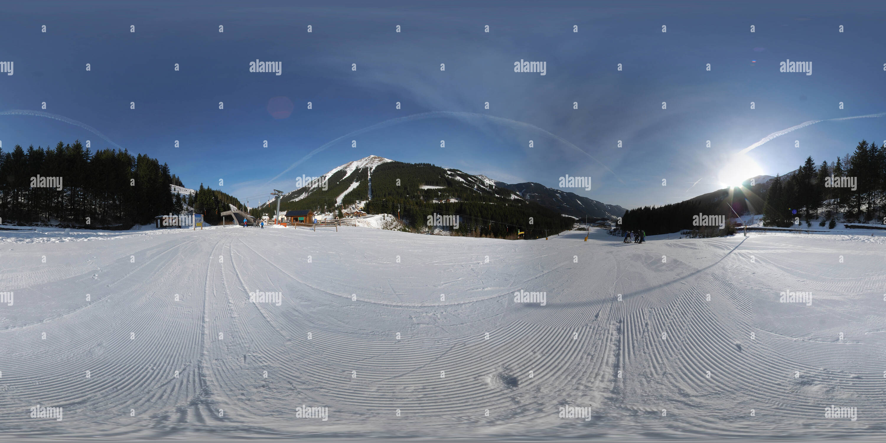 360 Grad Panorama Ansicht von Präbichl Skiparadies