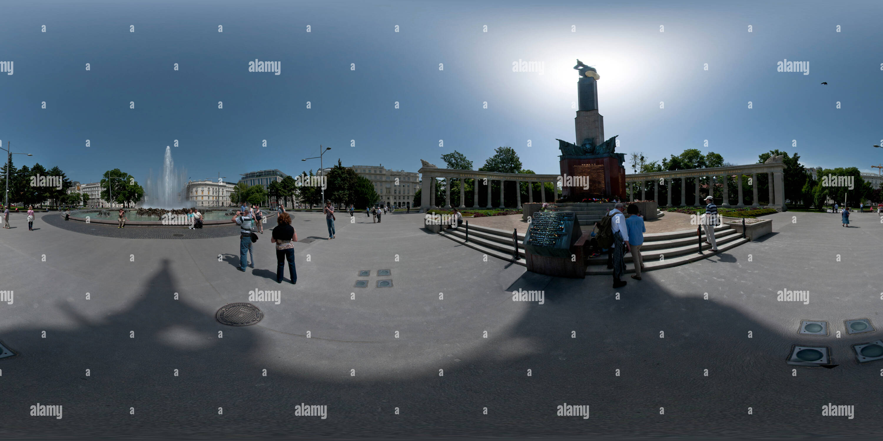 360 Grad Panorama Ansicht von Wien - Rote Armee Denkmal