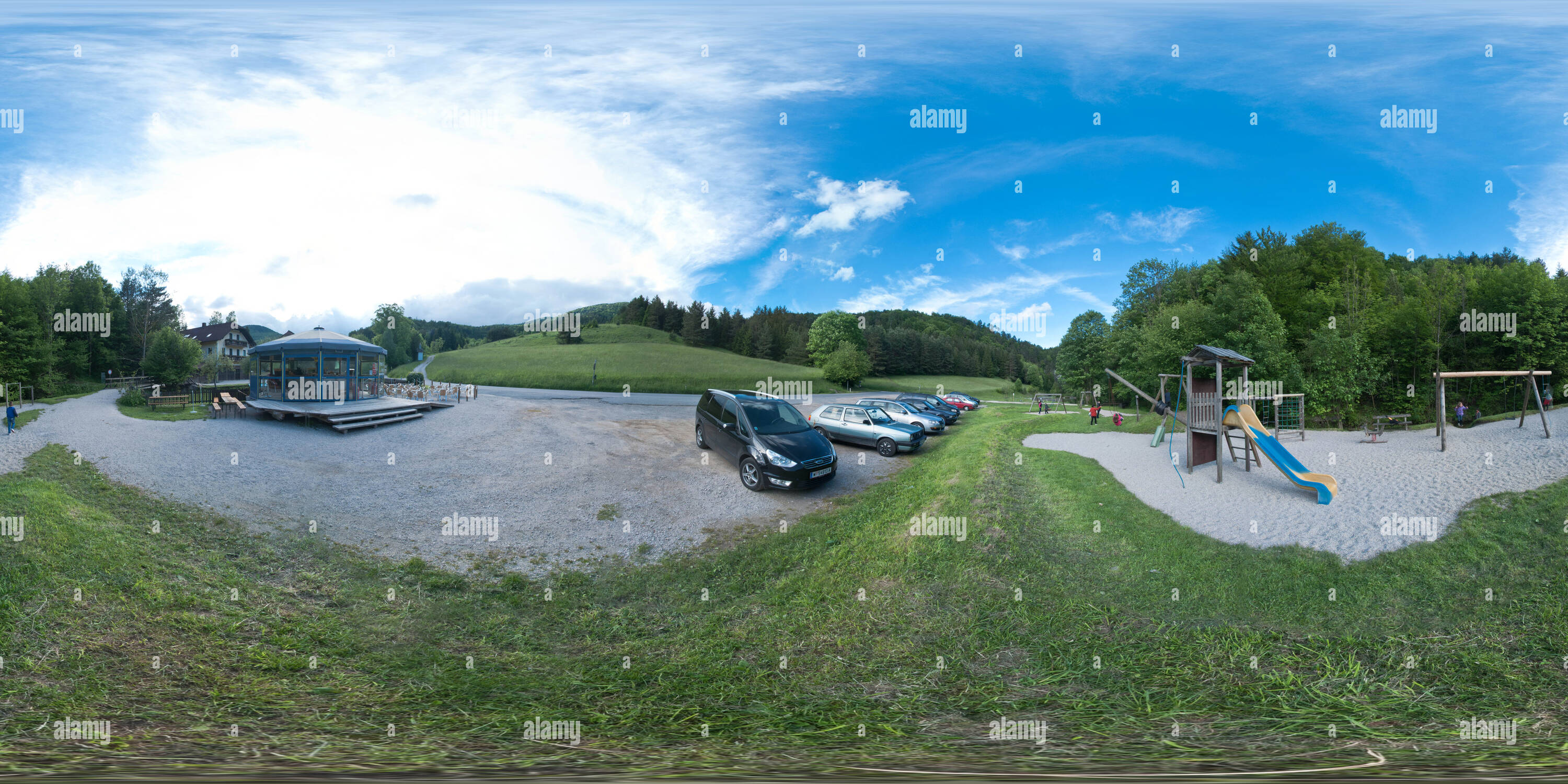 360 Grad Panorama Ansicht von Grünbach am Schneeberg