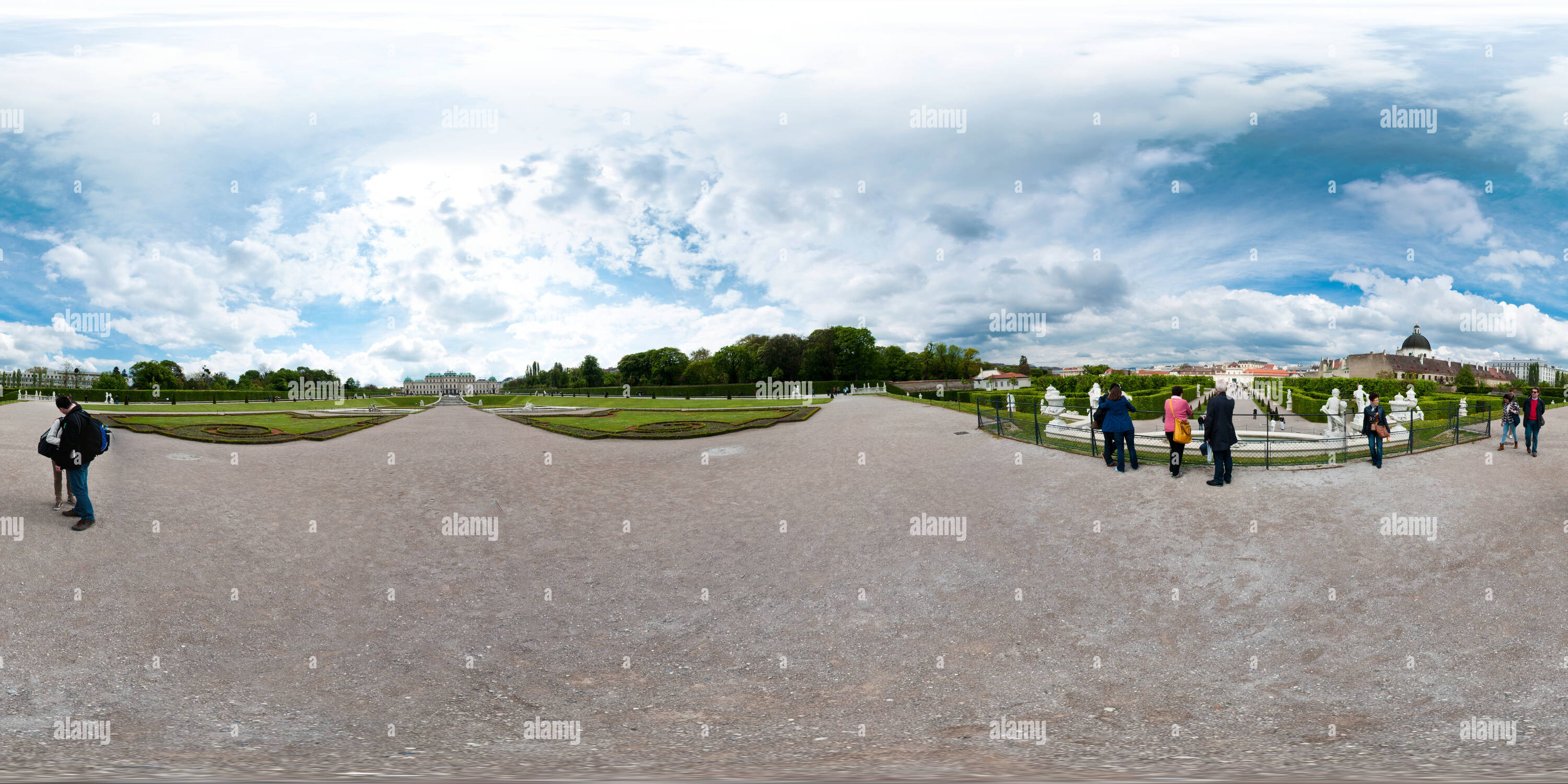 360 Grad Panorama Ansicht von Belvedere - Wien