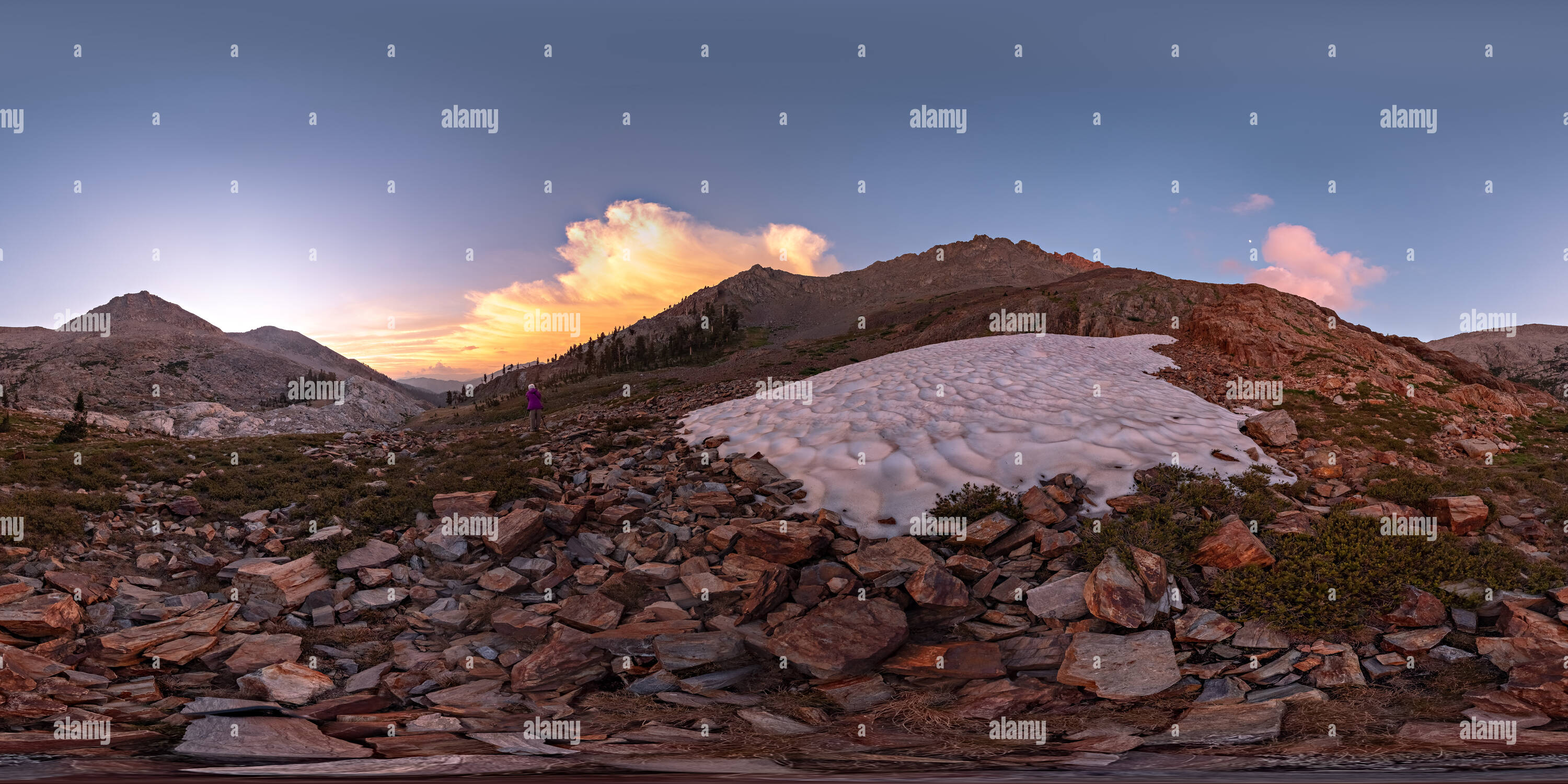 360 Grad Panorama Ansicht von White Chief Cirque, Mineral König, Sequoia National Park