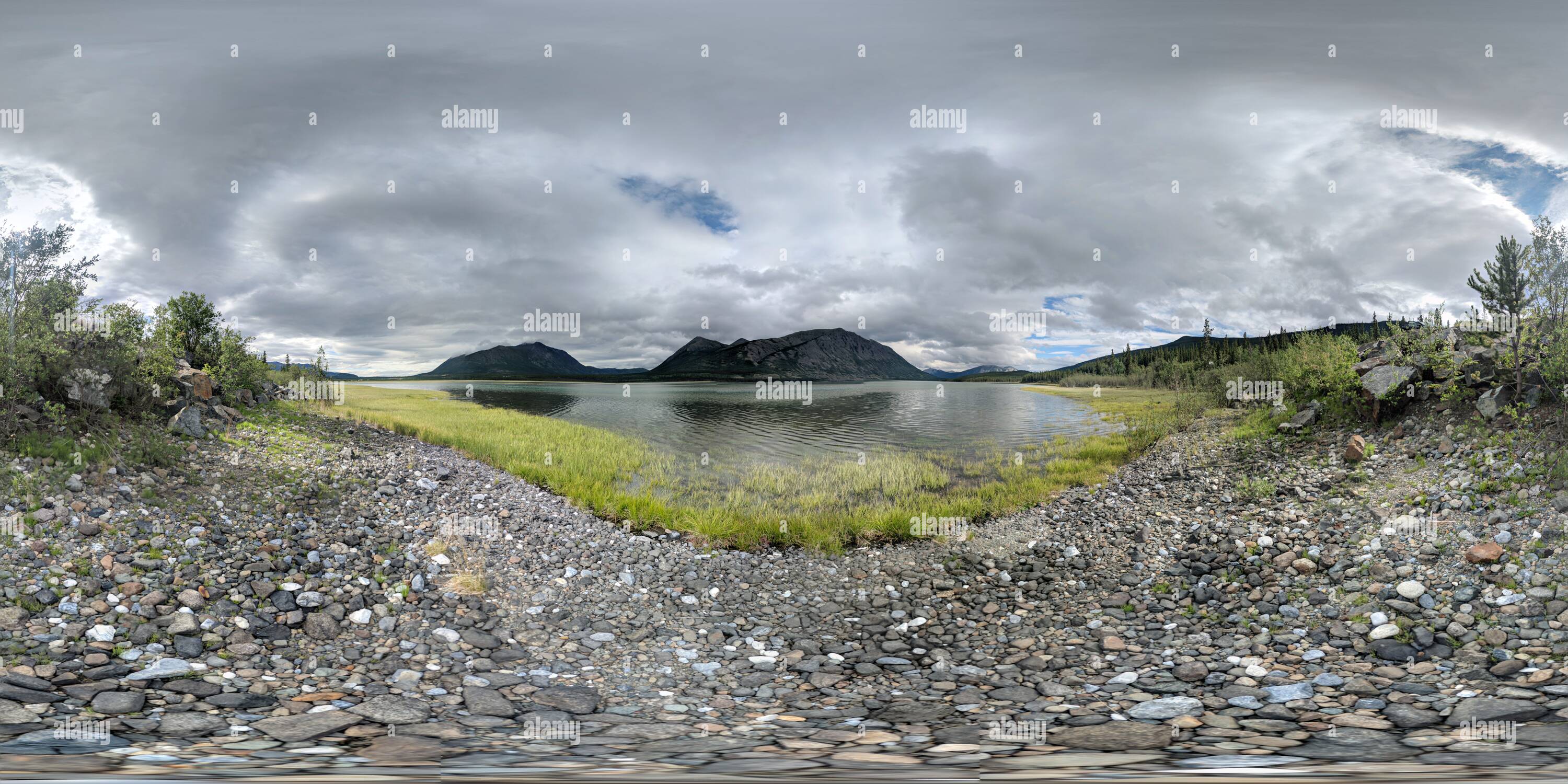 360 Grad Panorama Ansicht von Carcross, Yukon Territory, Kanada