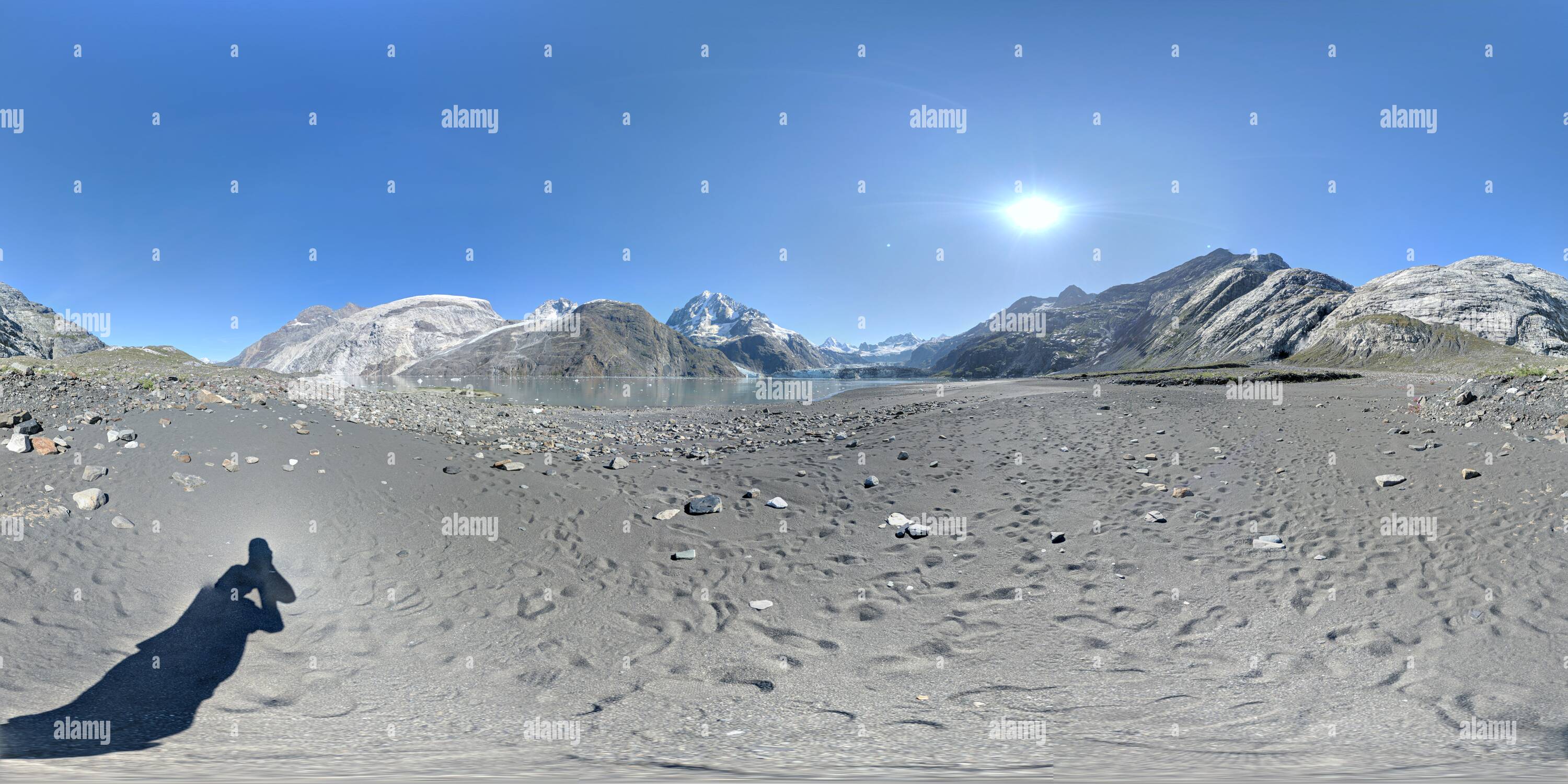 360 Grad Panorama Ansicht von John Hopkins Gletscher, Glacier Bay Nationalpark, Alaska