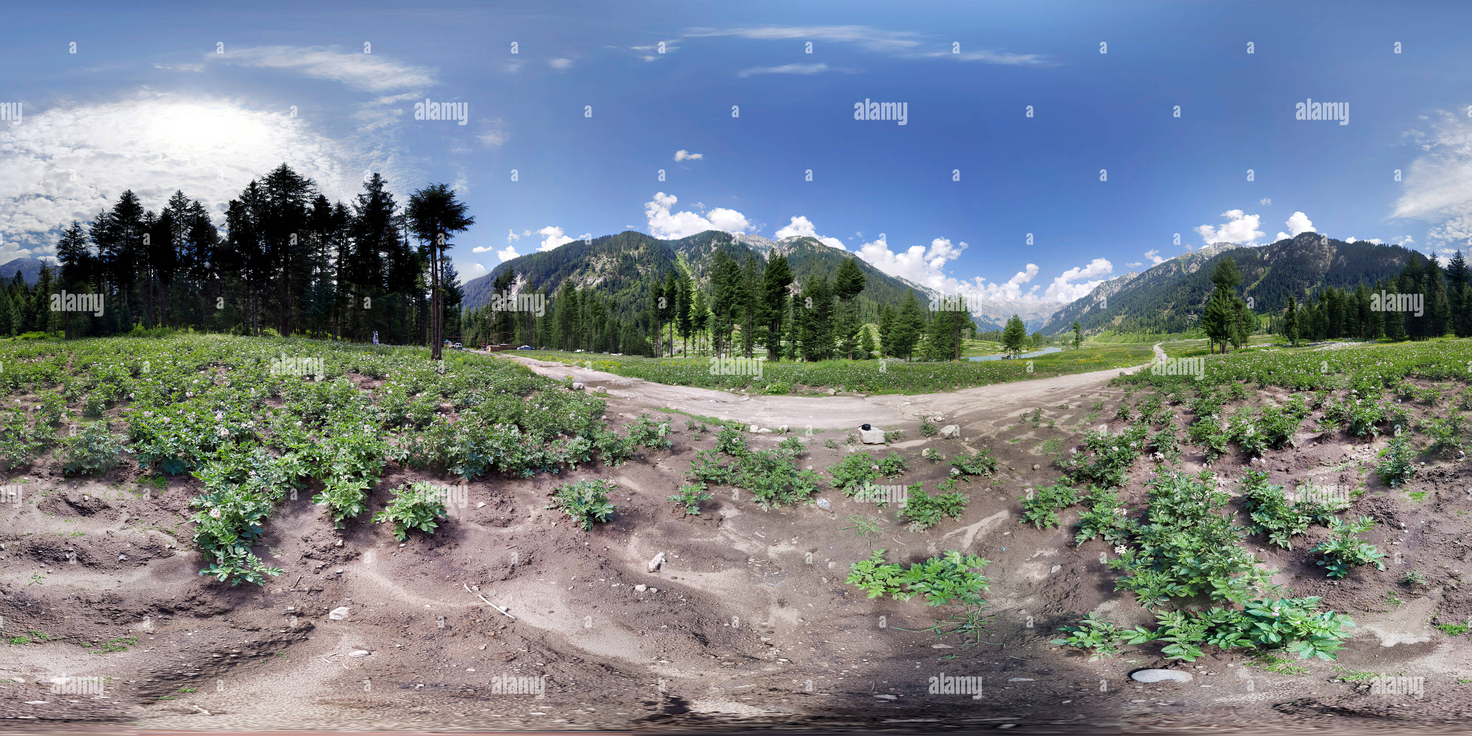 360 Grad Panorama Ansicht von Kumrat Tal