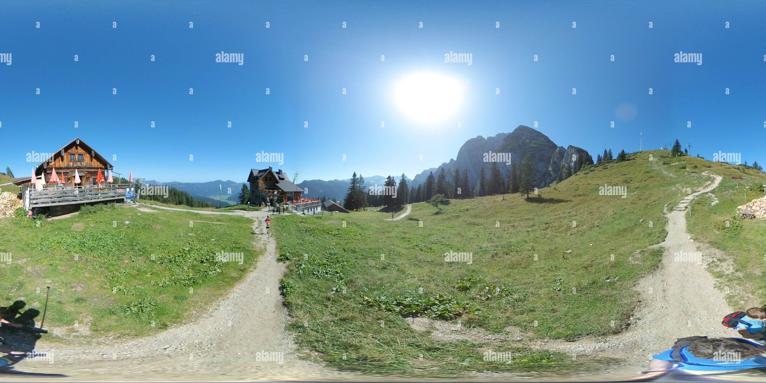 360 Grad Panorama Ansicht von Alpen Dachstein Gletscherbahn Wanderung 39283