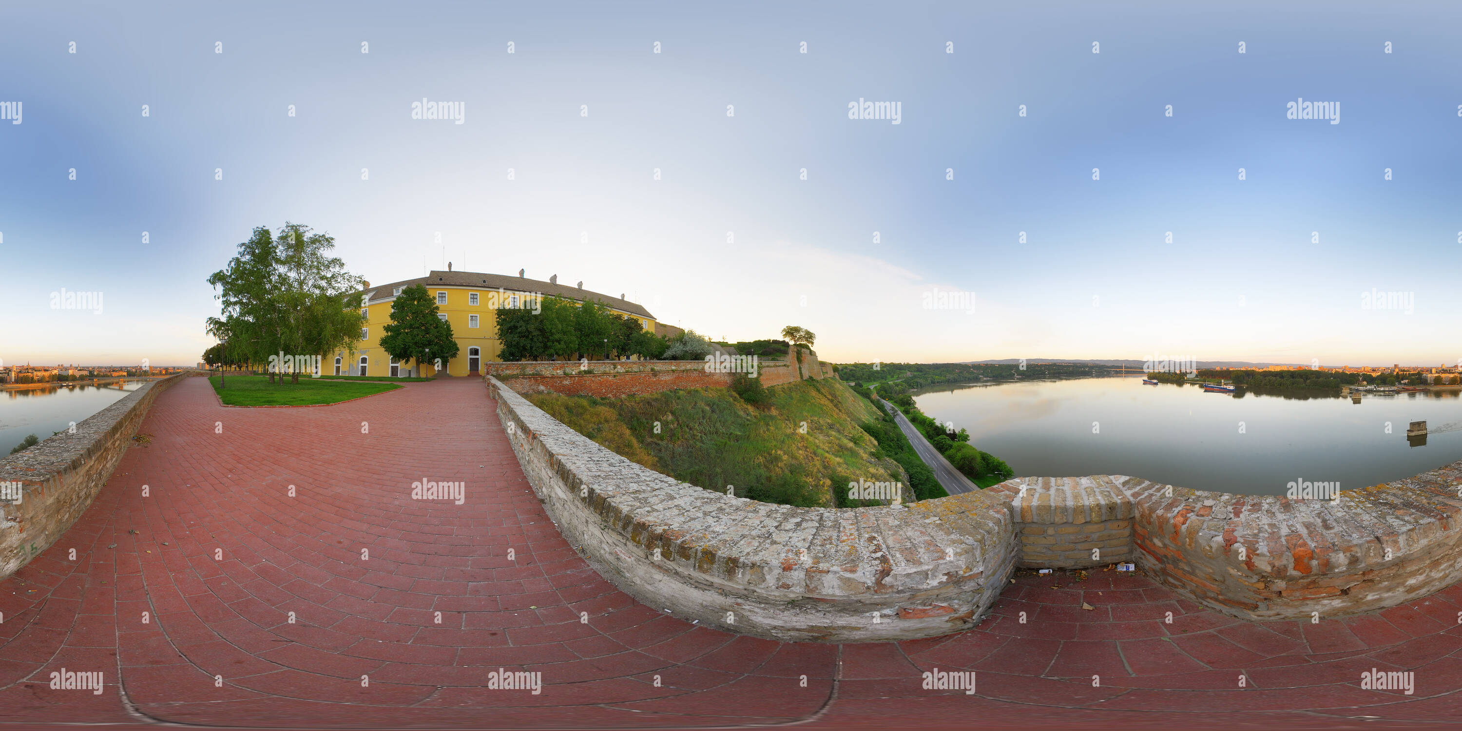 360 Grad Panorama Ansicht von Festung Petrovaradin, Observation Deck