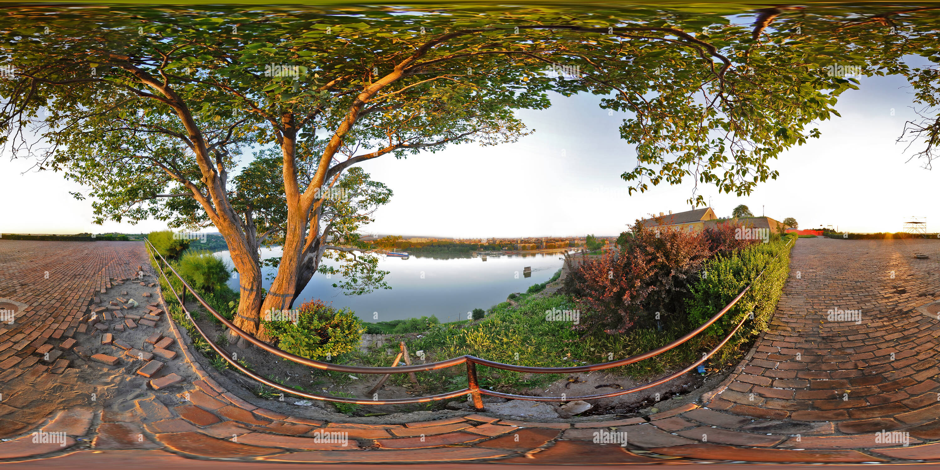 360 Grad Panorama Ansicht von Festung Petrovaradin, Observation Deck