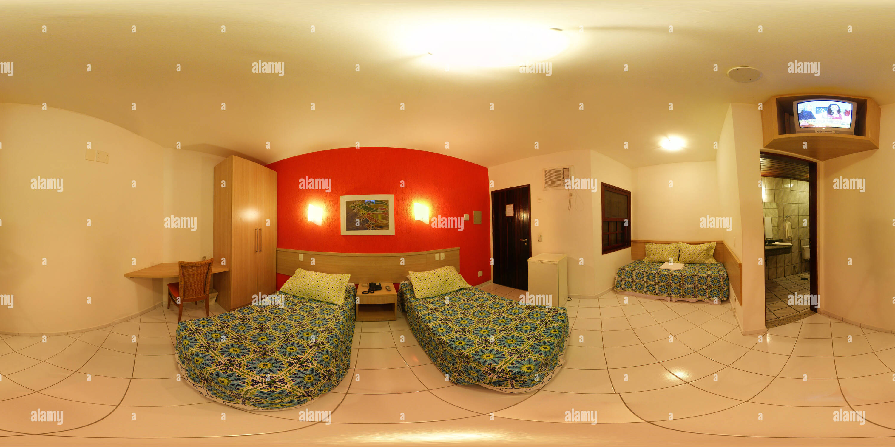 360 Grad Panorama Ansicht von Des Coconut Hotel de Maresias, Apartamento de solteiro