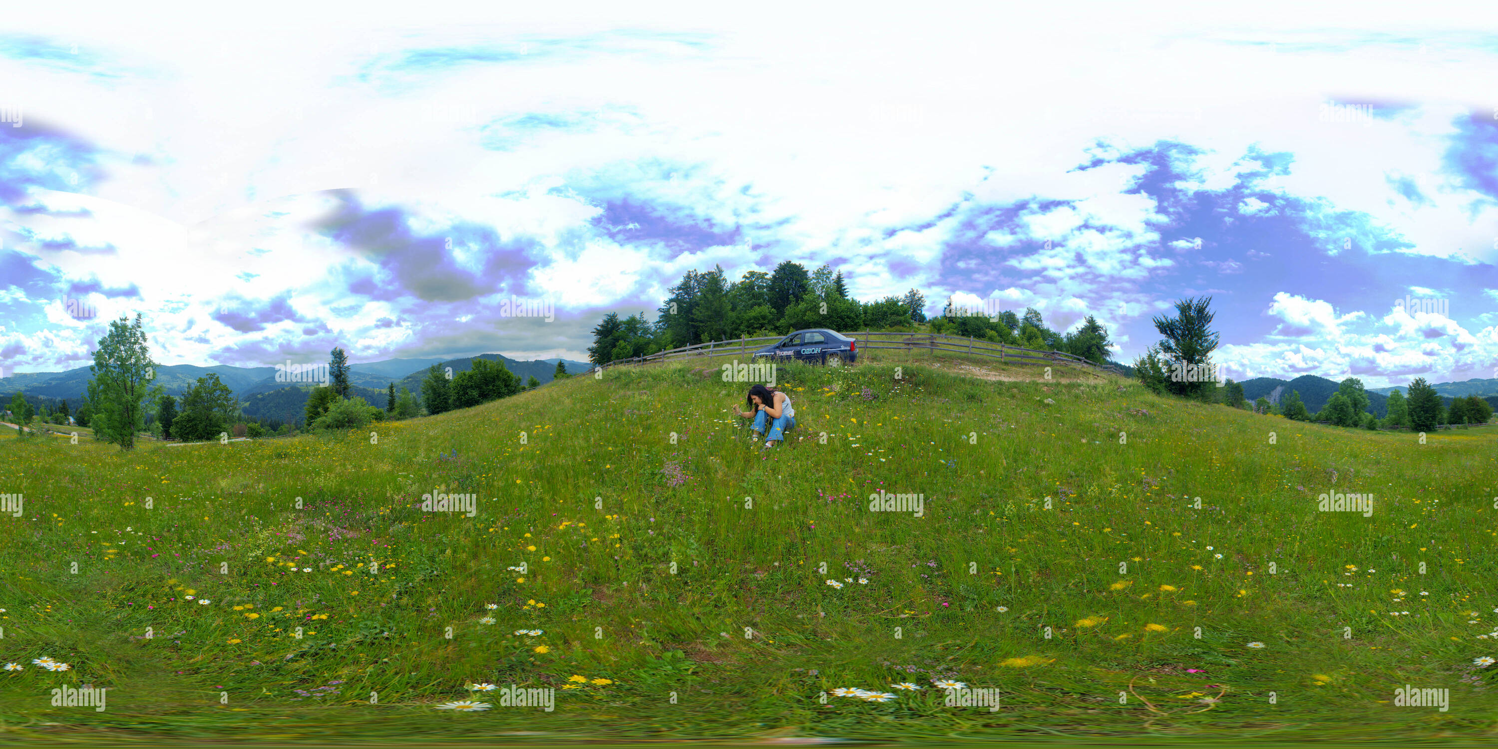 360 Grad Panorama Ansicht von Landschaft der West-Carpathians (apuseni)