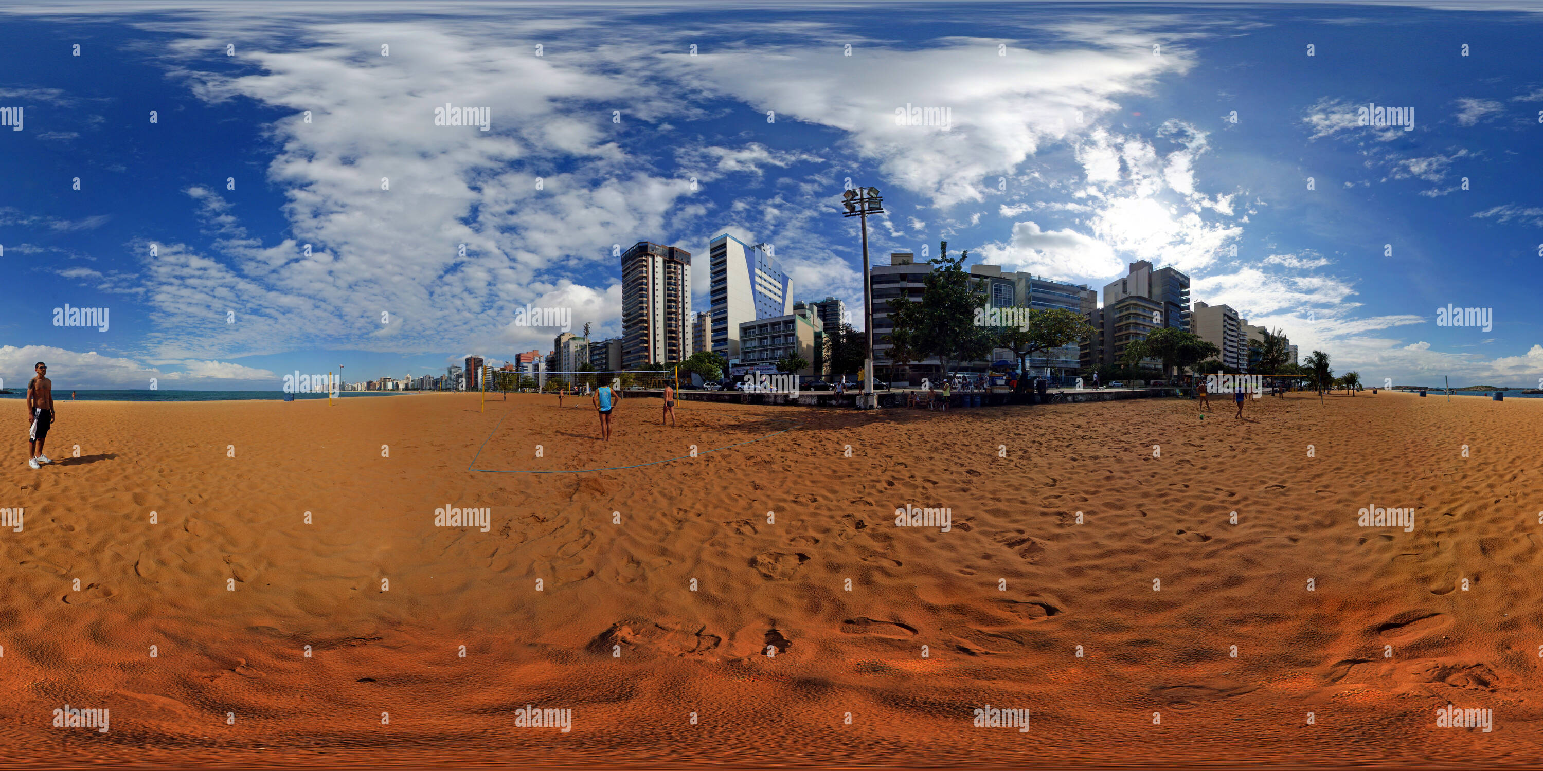 360 Grad Panorama Ansicht von Quadras de Volei de Praia na Praia da Costa