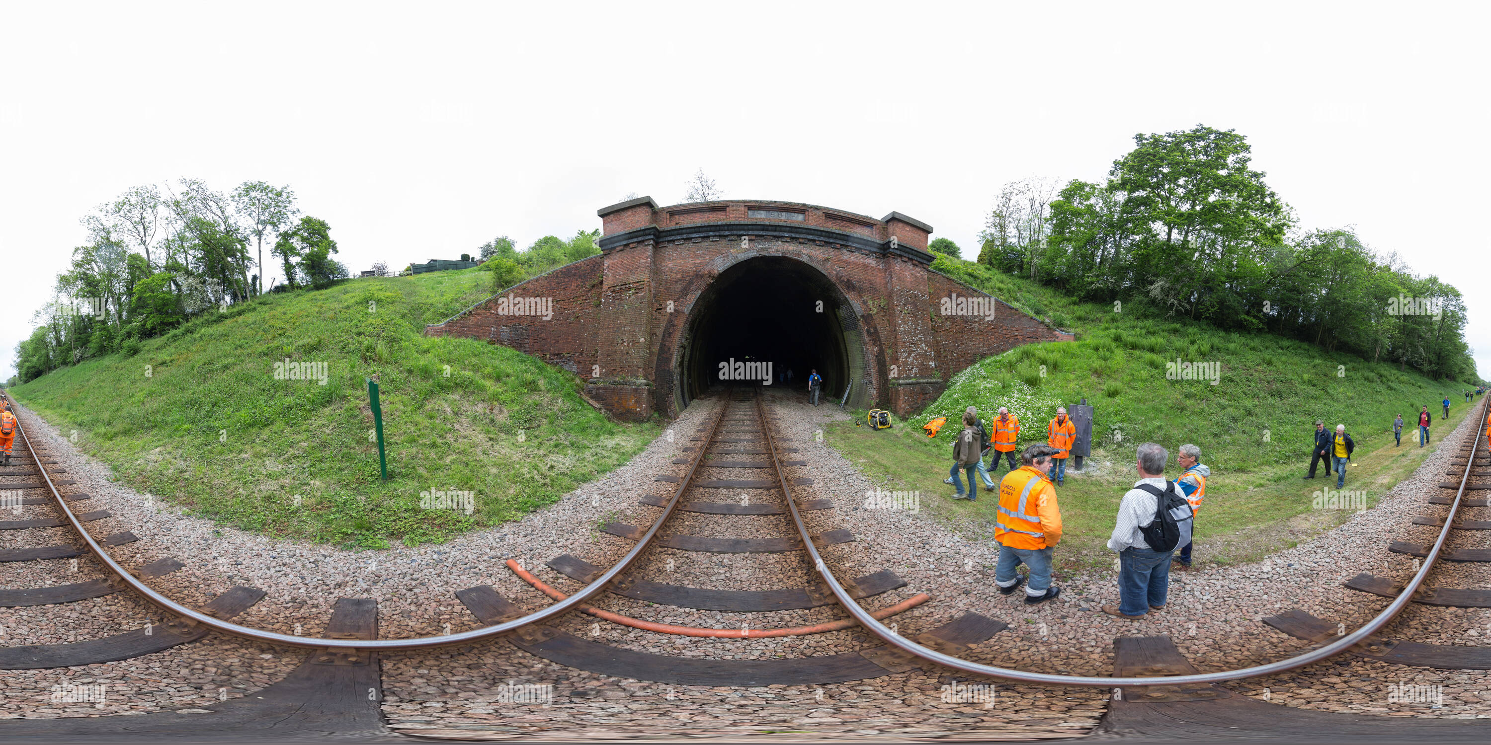 360 Grad Panorama Ansicht von Sharpthorne Tunnel auf der Bluebell Railway