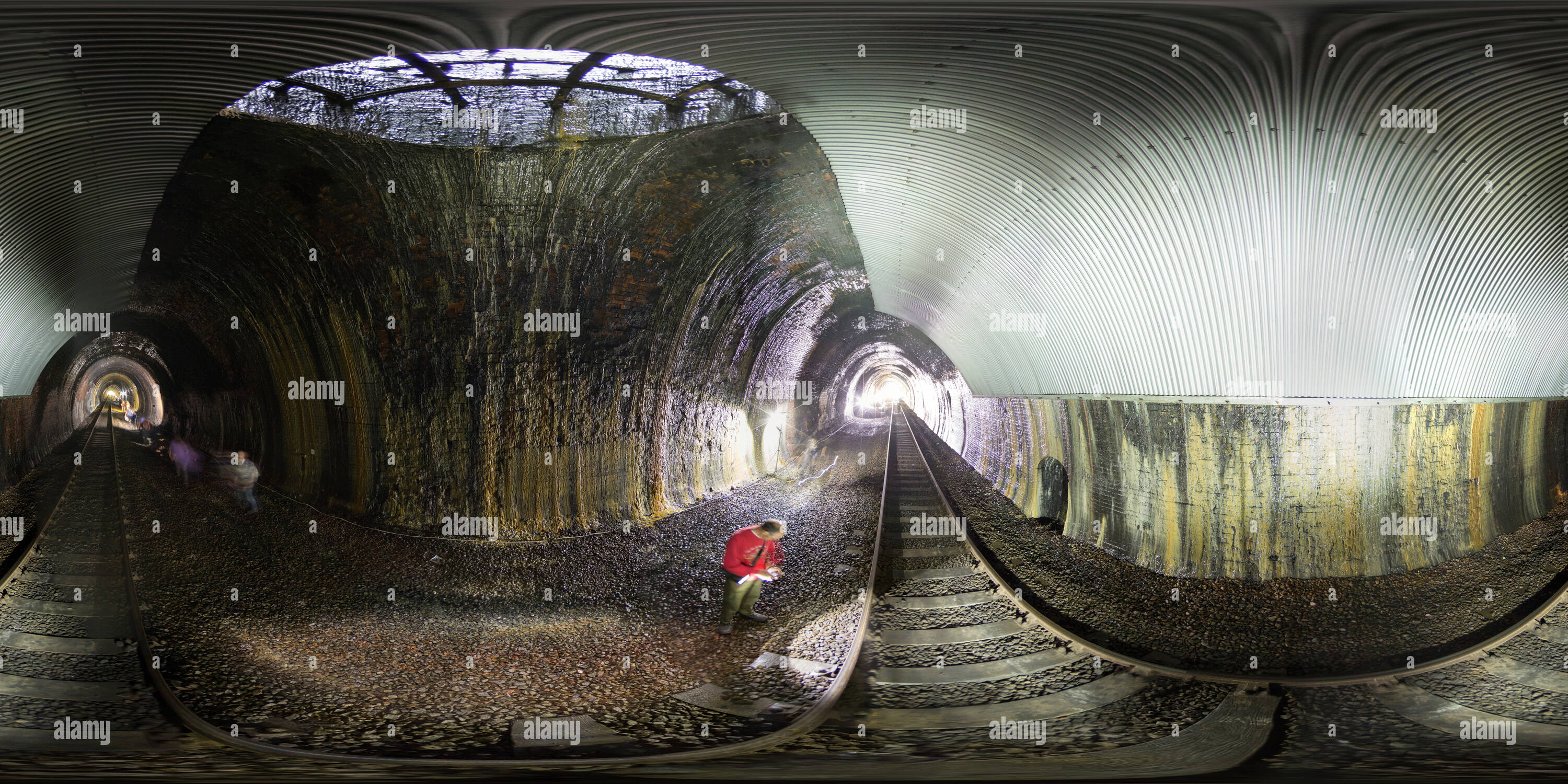 360 Grad Panorama Ansicht von Sharpthorne Tunnel Luftdüse