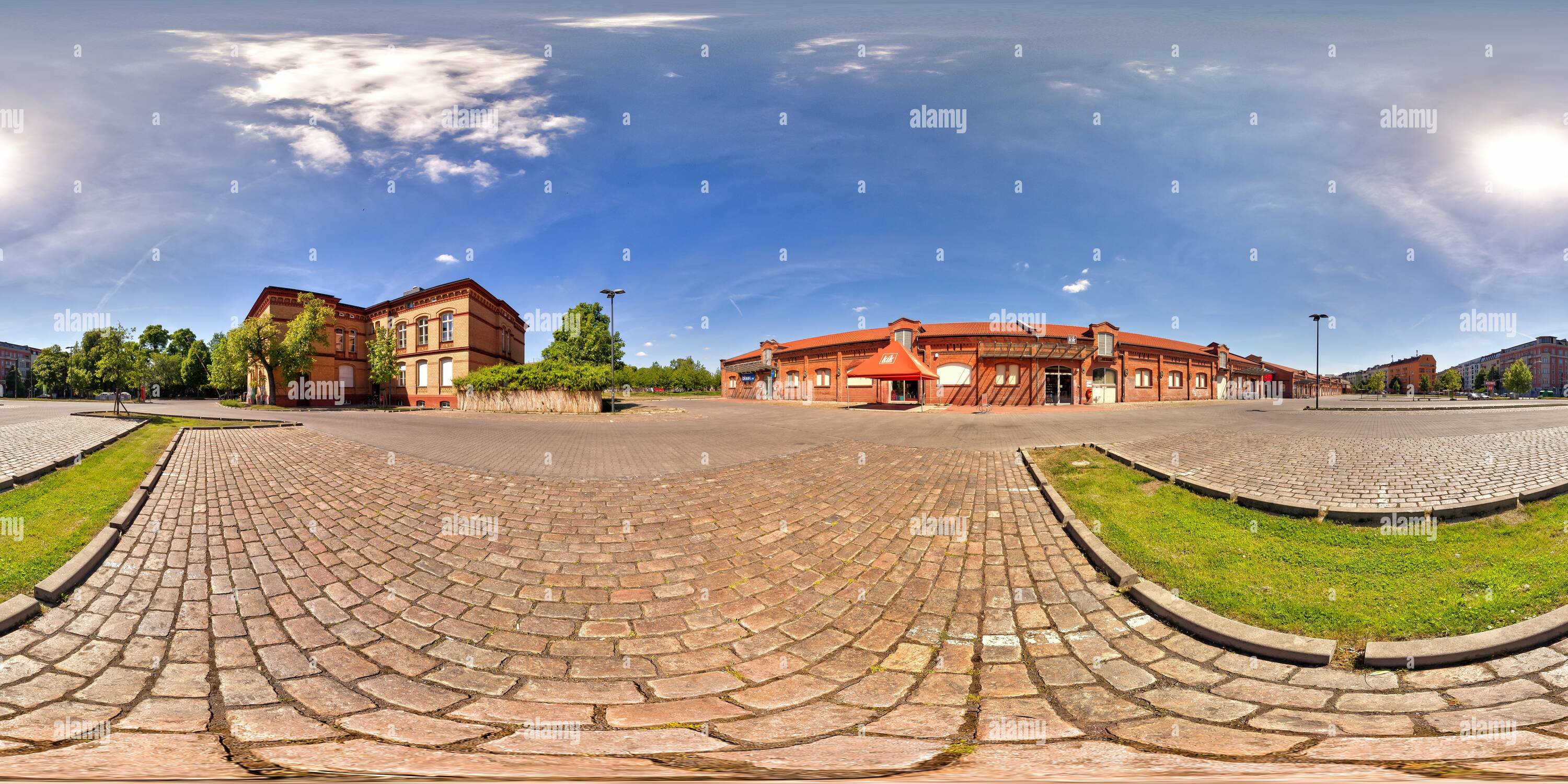 360 Grad Panorama Ansicht von Berlin Eldenaer Straße Parkplatz