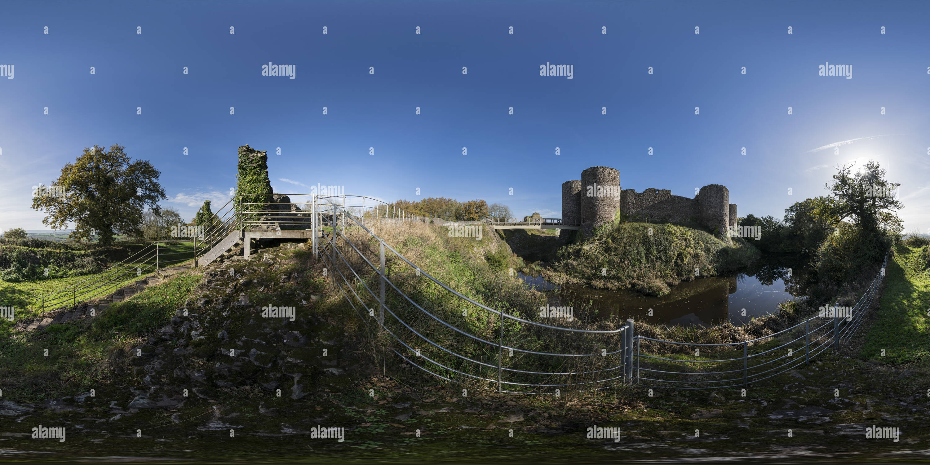 360 Grad Panorama Ansicht von White Castle, Monmouthshire