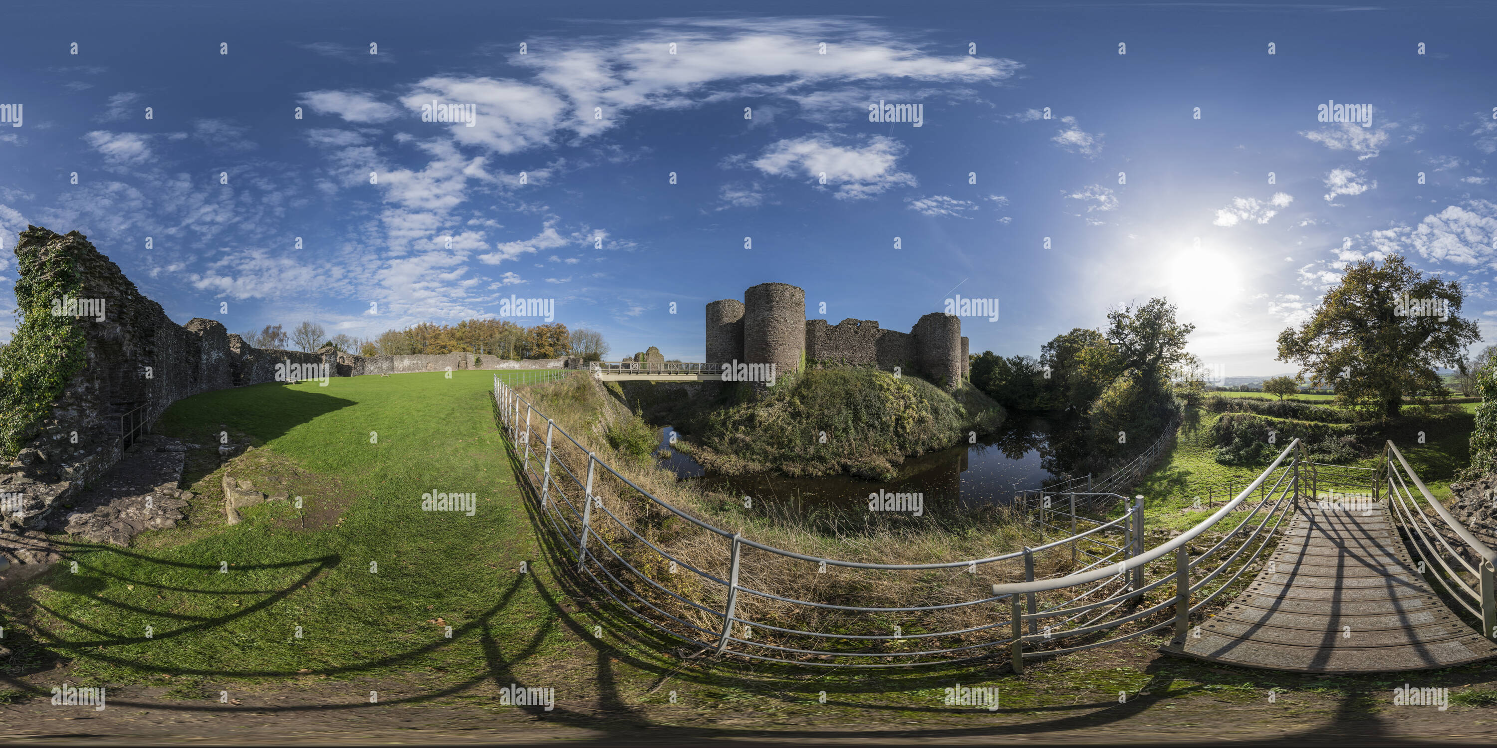 360 Grad Panorama Ansicht von Vorburg, White Castle