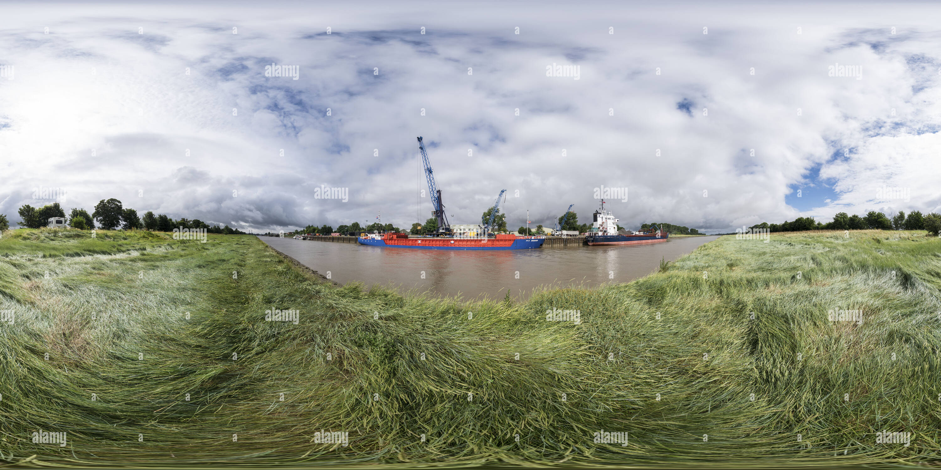 360 Grad Panorama Ansicht von Port Sutton Bridge, Lincolnshire