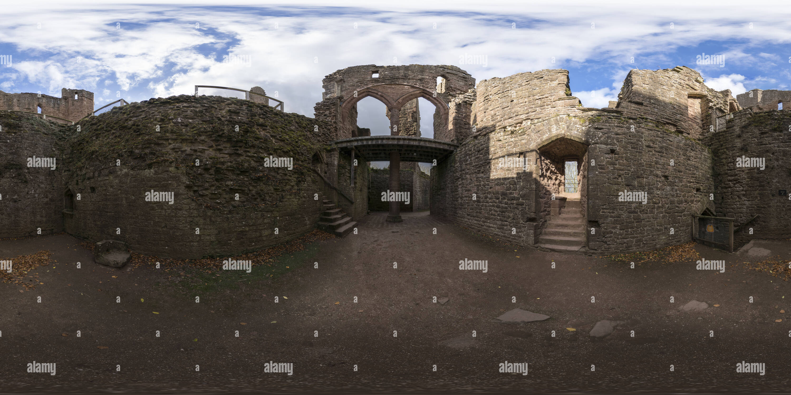 360 Grad Panorama Ansicht von Solar Block, Goodrich Castle