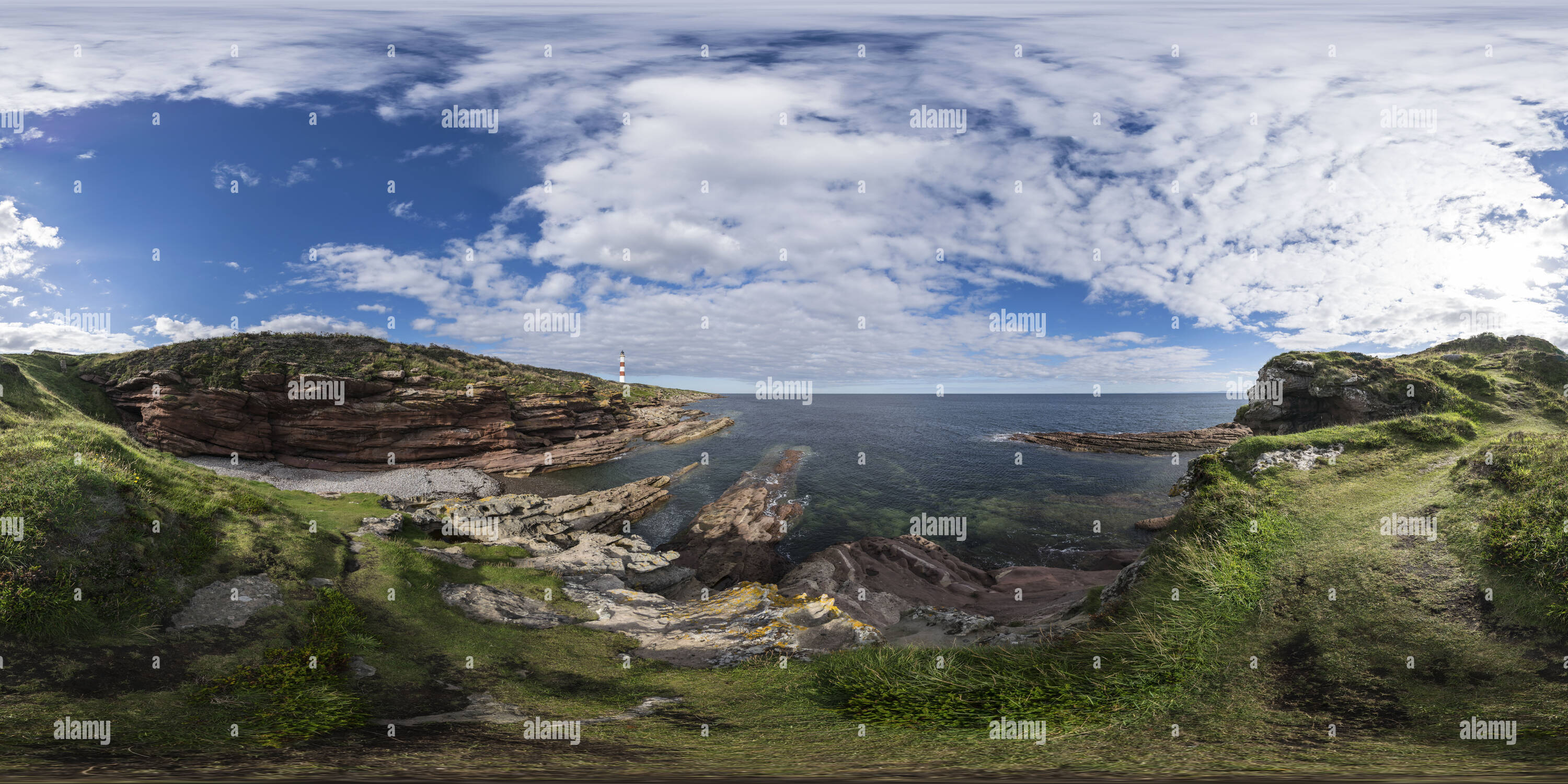 360 Grad Panorama Ansicht von Halbinsel tarbat Ness, Ostern Ross