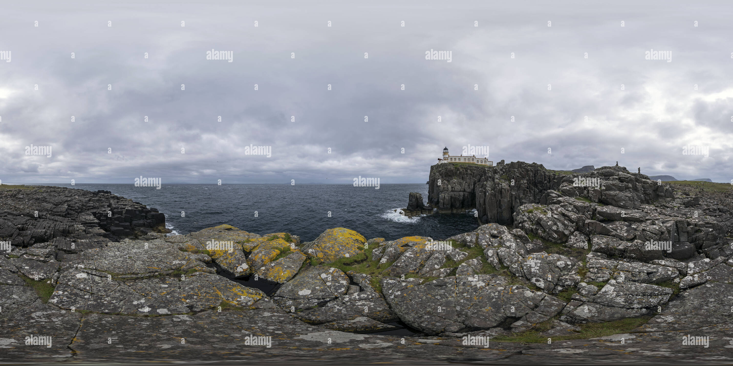 360 Grad Panorama Ansicht von Neist Point Lighthouse