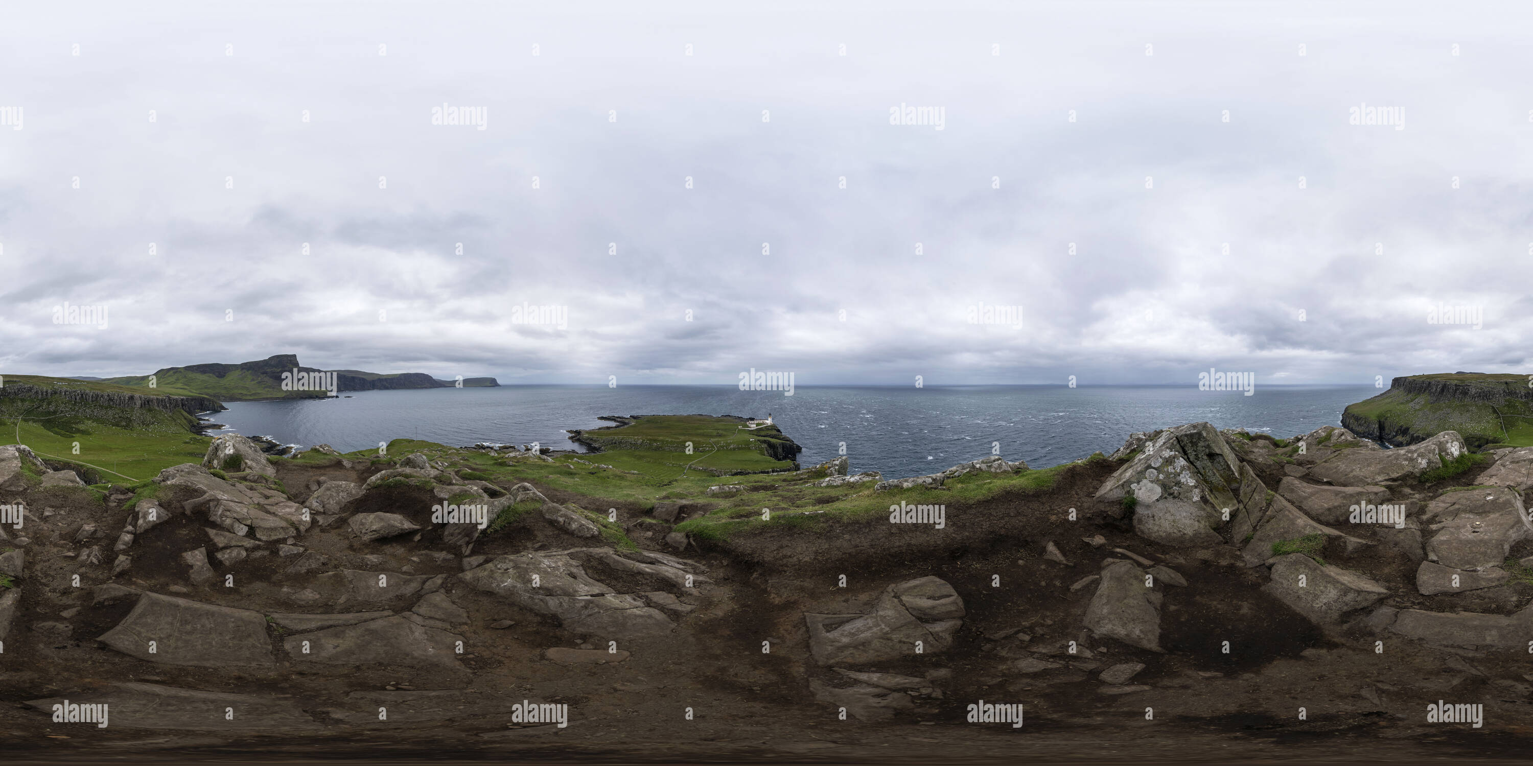 360 Grad Panorama Ansicht von Blick auf Neist Point, Skye