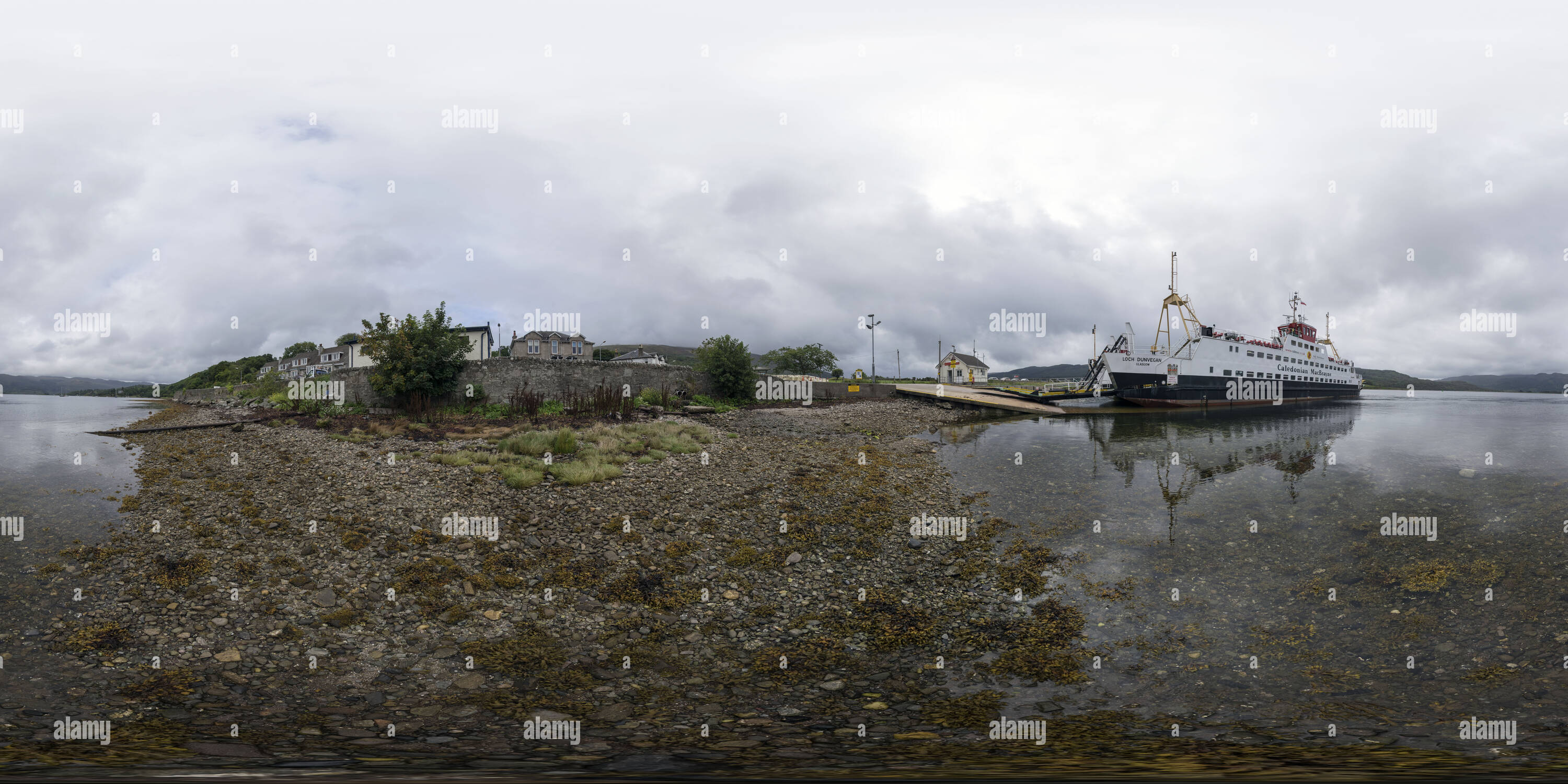 360 Grad Panorama Ansicht von Ferry Terminal, Colintraive