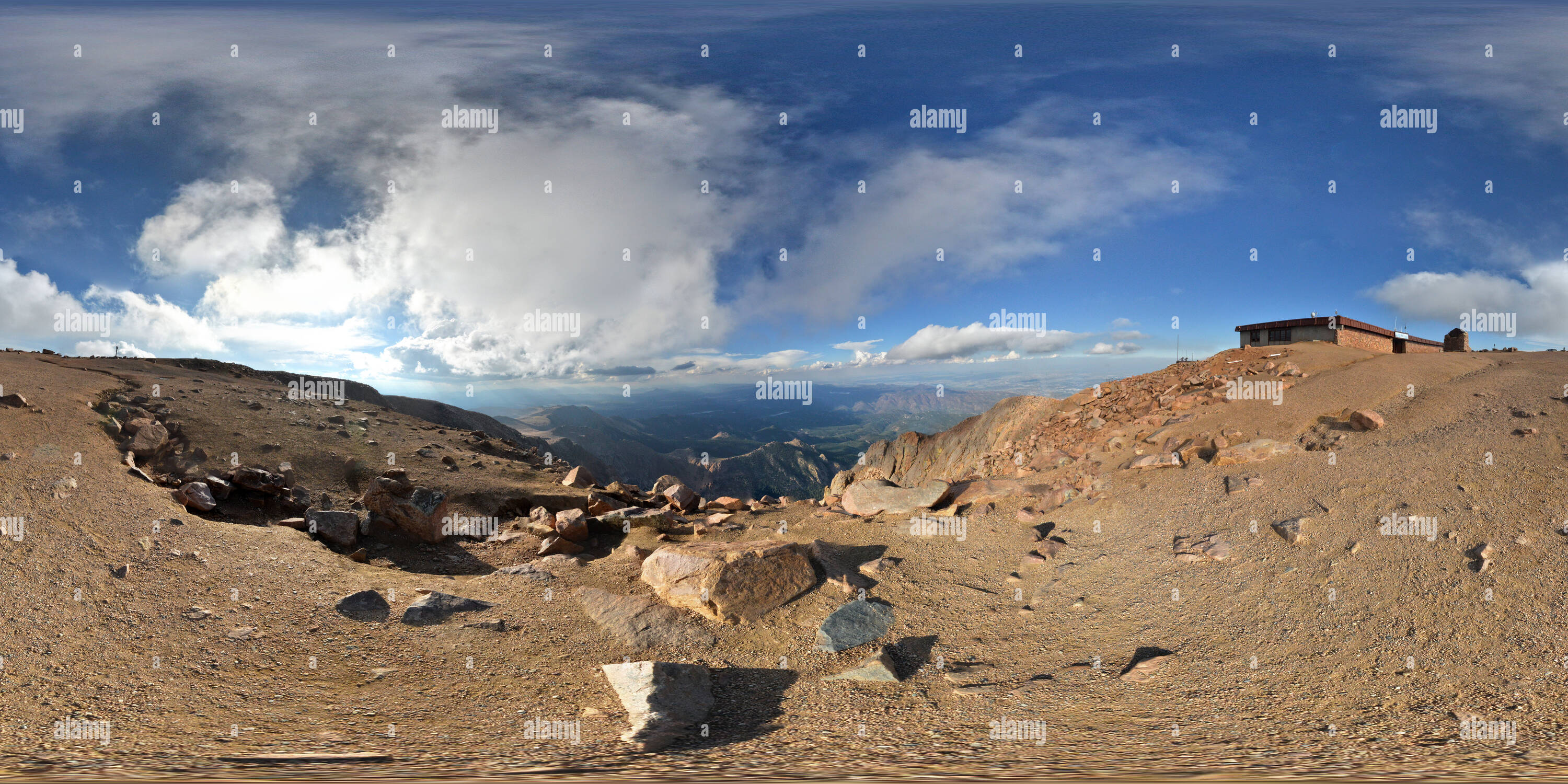 360 Grad Panorama Ansicht von Pikes Peak Summit