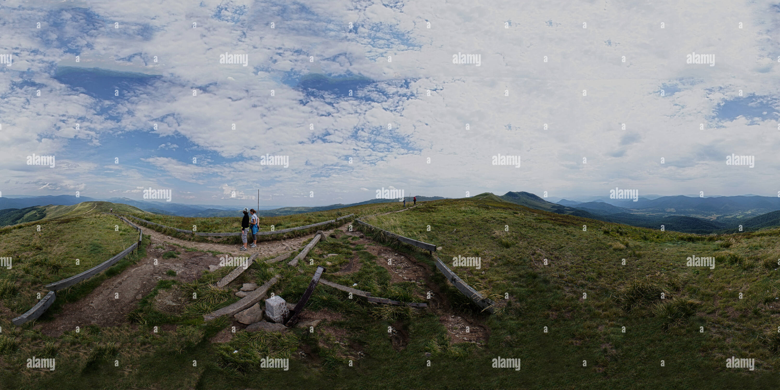 360 °Ansicht auf Szeroki Wierch Bieszczady Alamy