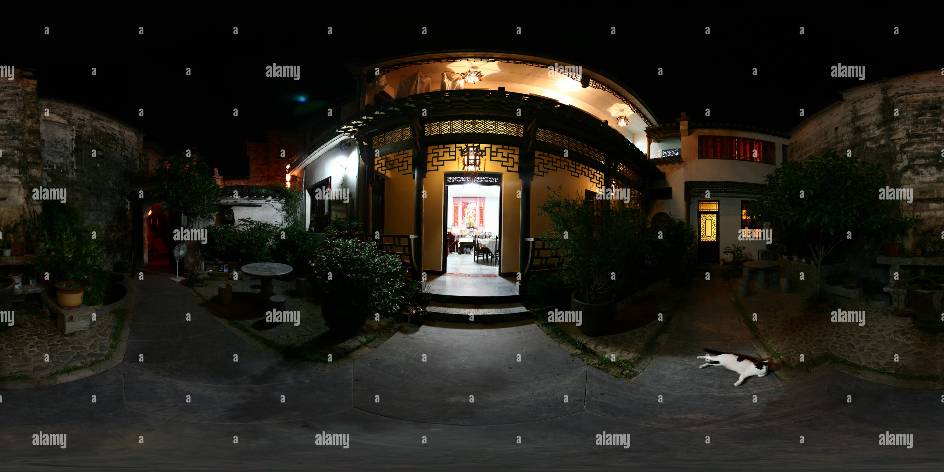 360 Grad Panorama Ansicht von Die Nacht der Lao Xiang Zi Inn