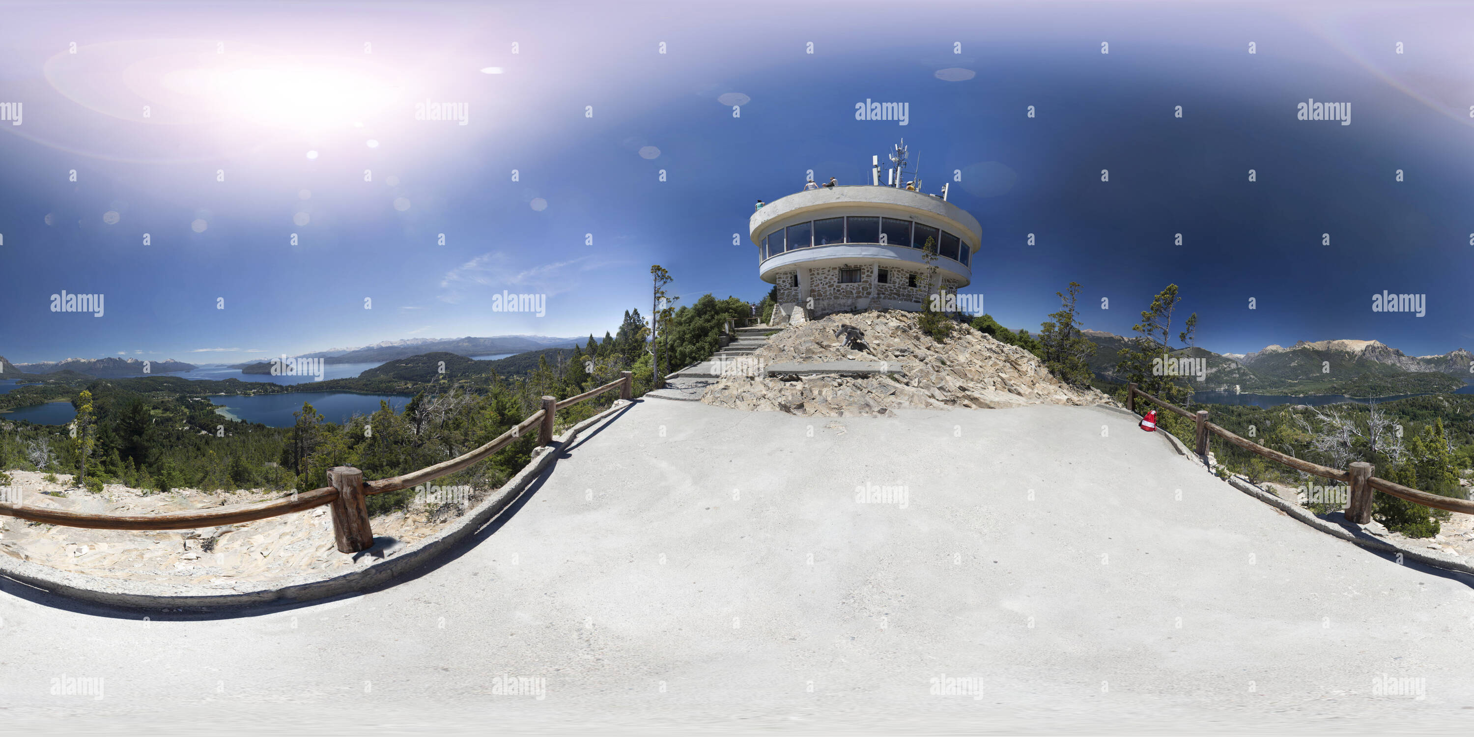 360 Grad Panorama Ansicht von Mirador del Cerro Campanario De Bariloche (verano)