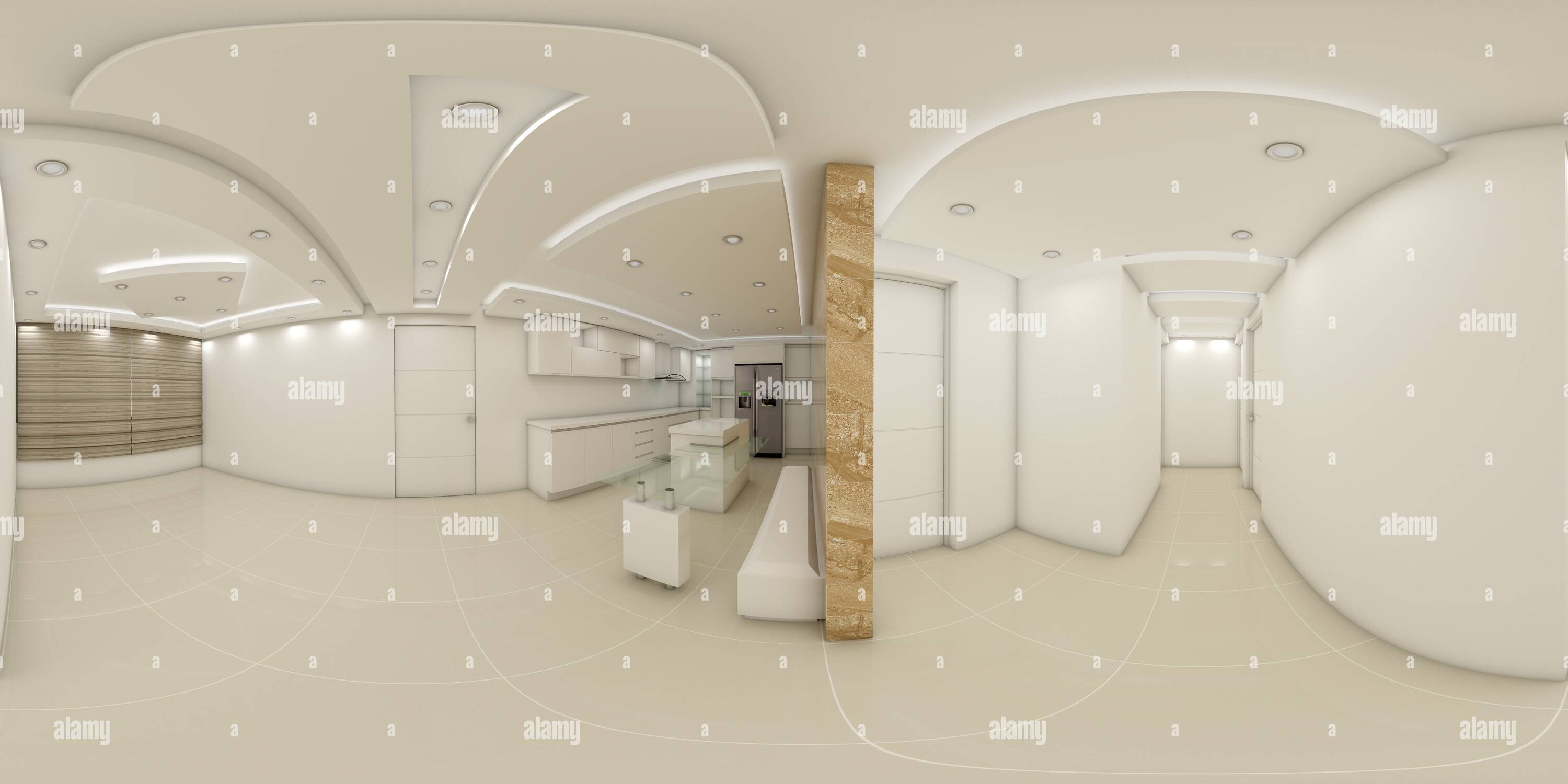 360 Grad Panorama Ansicht von Test der ligts