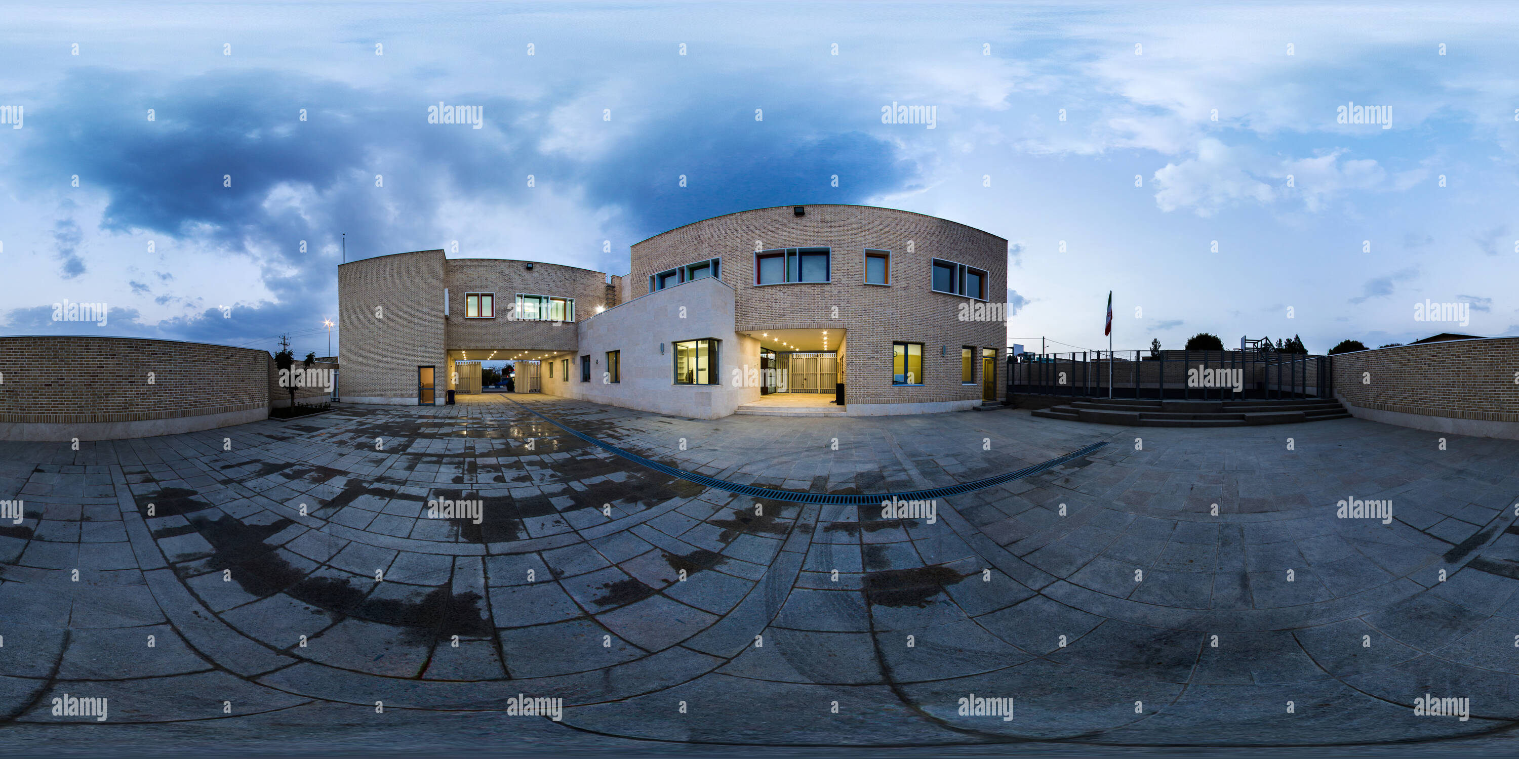 360 Grad Panorama Ansicht von Okt 2018 Shahabieh Khomain Shahabodin Khosravani Schule und Hashem Mahalati, 01.