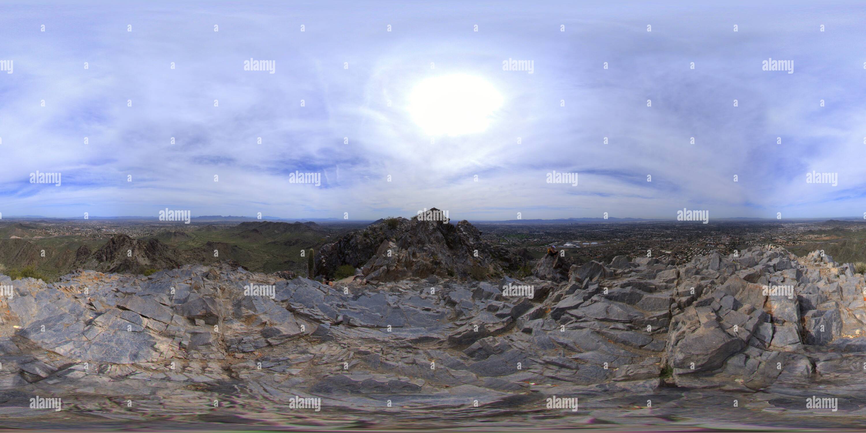 360 Grad Panorama Ansicht von Piestewa/Squaw Peak Wanderung