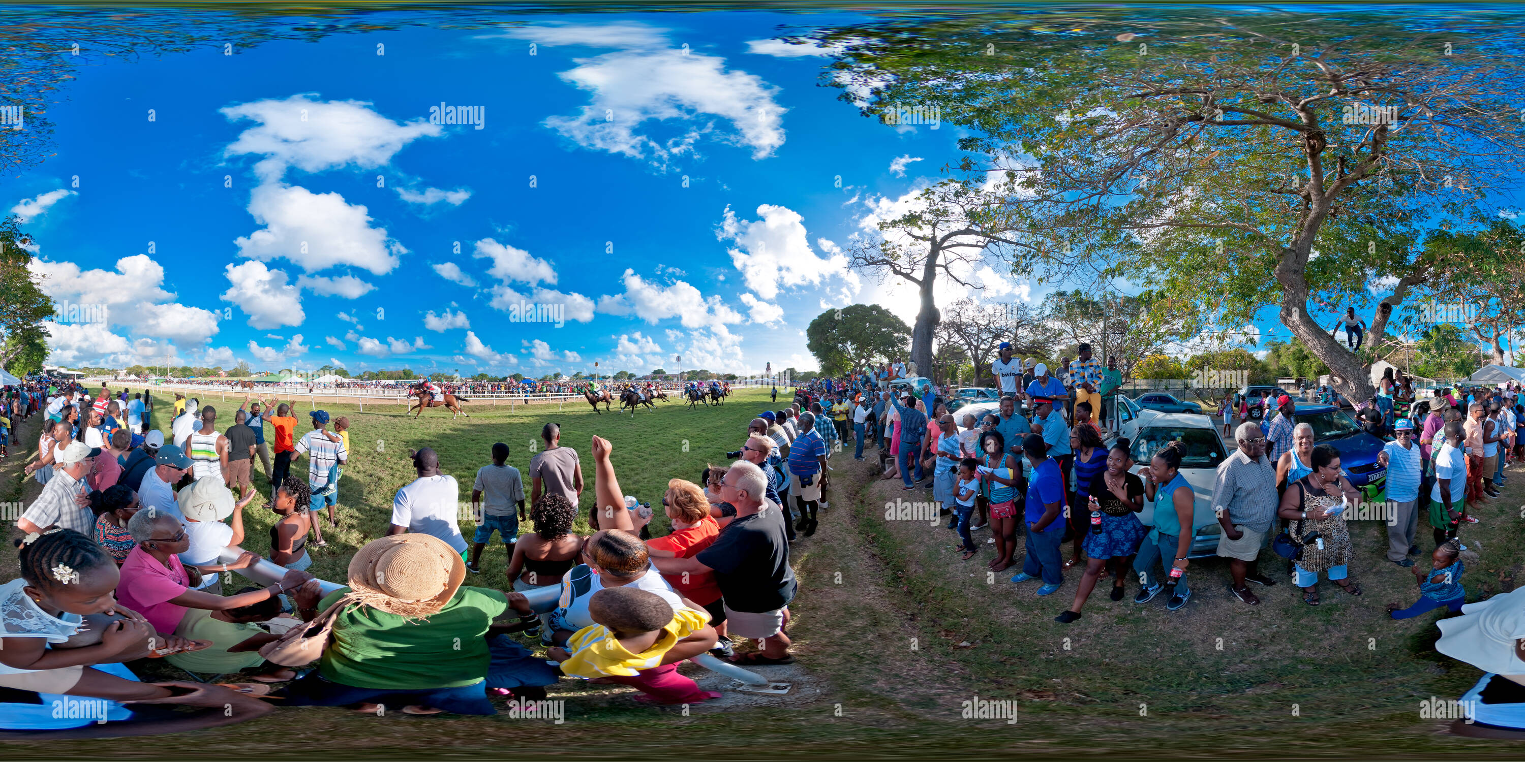 360 Grad Panorama Ansicht von Gold Cup Rennen in die Garnison Savannah 2014