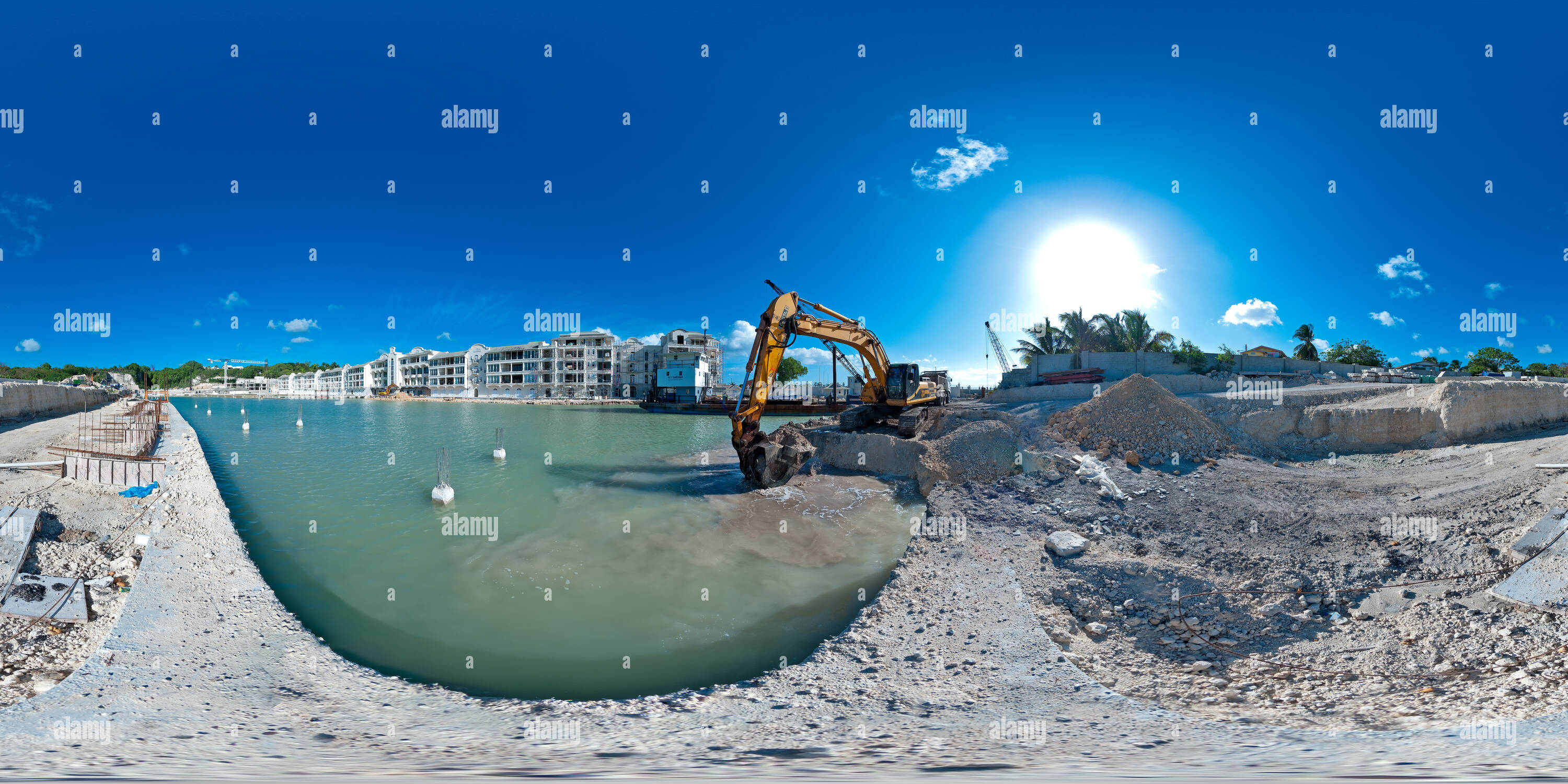 360 Grad Panorama Ansicht von Port Ferdinand im Bau